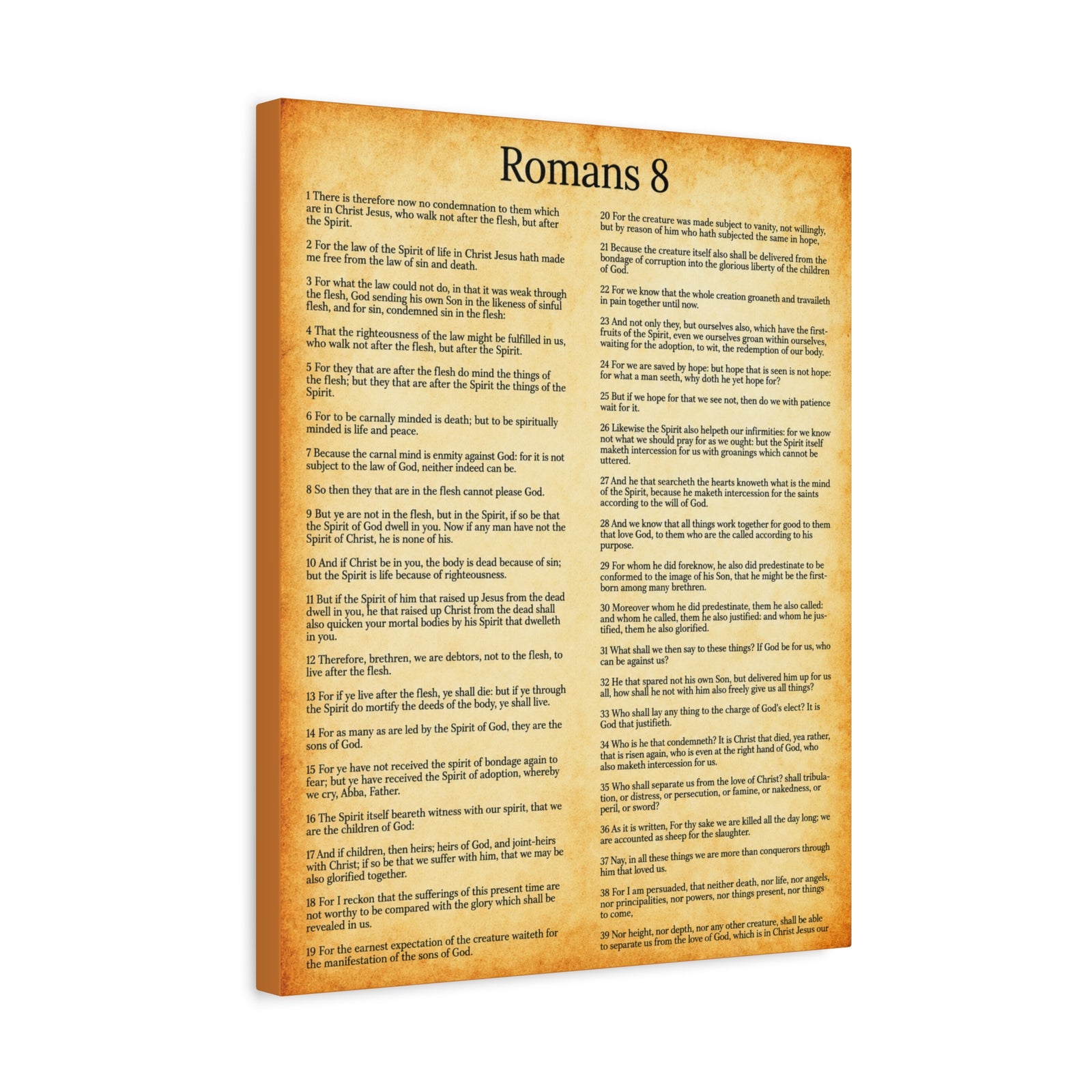 Scripture Walls Glorification Romans 8 Chapter Gold Christian Wall Art Print Ready to Hang Unframed-Express Your Love Gifts