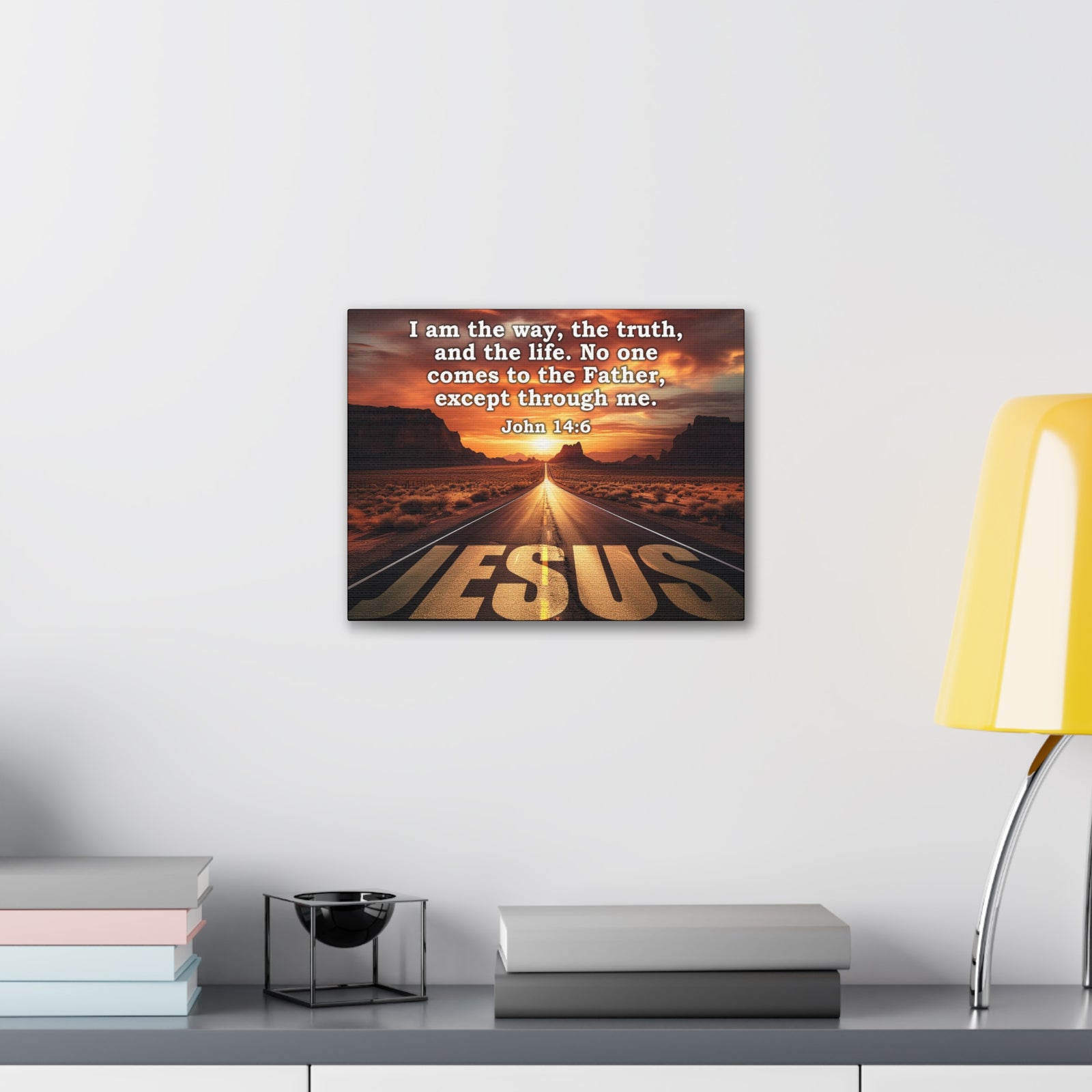 Scripture Walls Way Truth Life John 14:6 Christian Wall Art Print Ready to Hang Unframed-Express Your Love Gifts