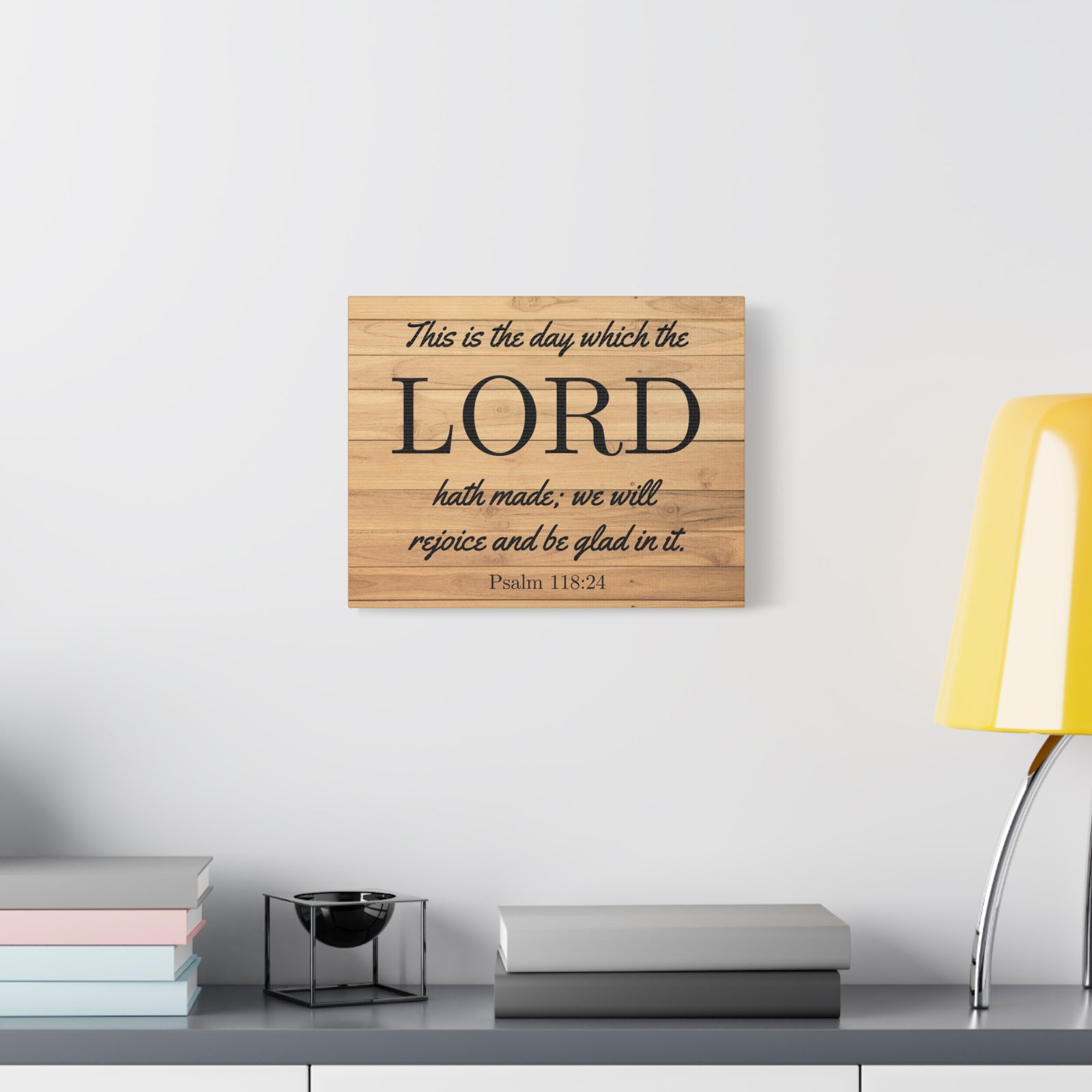 Scripture Walls The Lord Hath Made Psalm 118:24 Bible Verse Canvas Christian Wall Art Ready to Hang-Express Your Love Gifts
