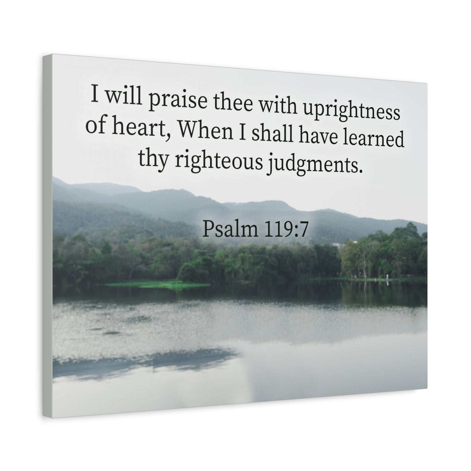 Bible Verse Canvas Righteous Judgments Psalm 119:7 Christian Home Decor Scripture Art-Express Your Love Gifts