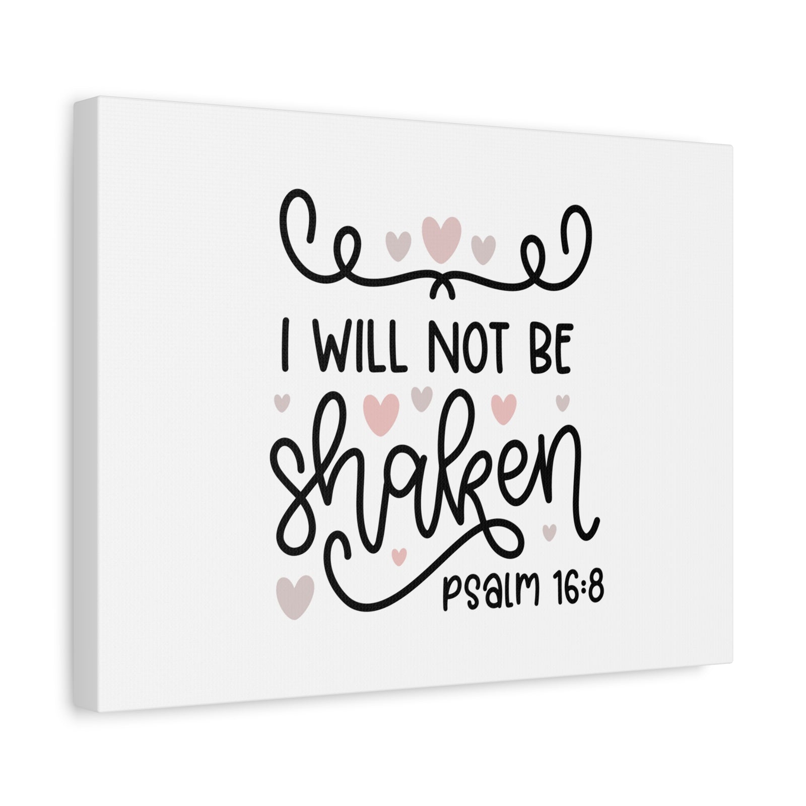 Scripture Canvas I Will Not Be Shaken Psalm 16:8 Christian Wall Art Bible Verse Print Ready to Hang-Express Your Love Gifts