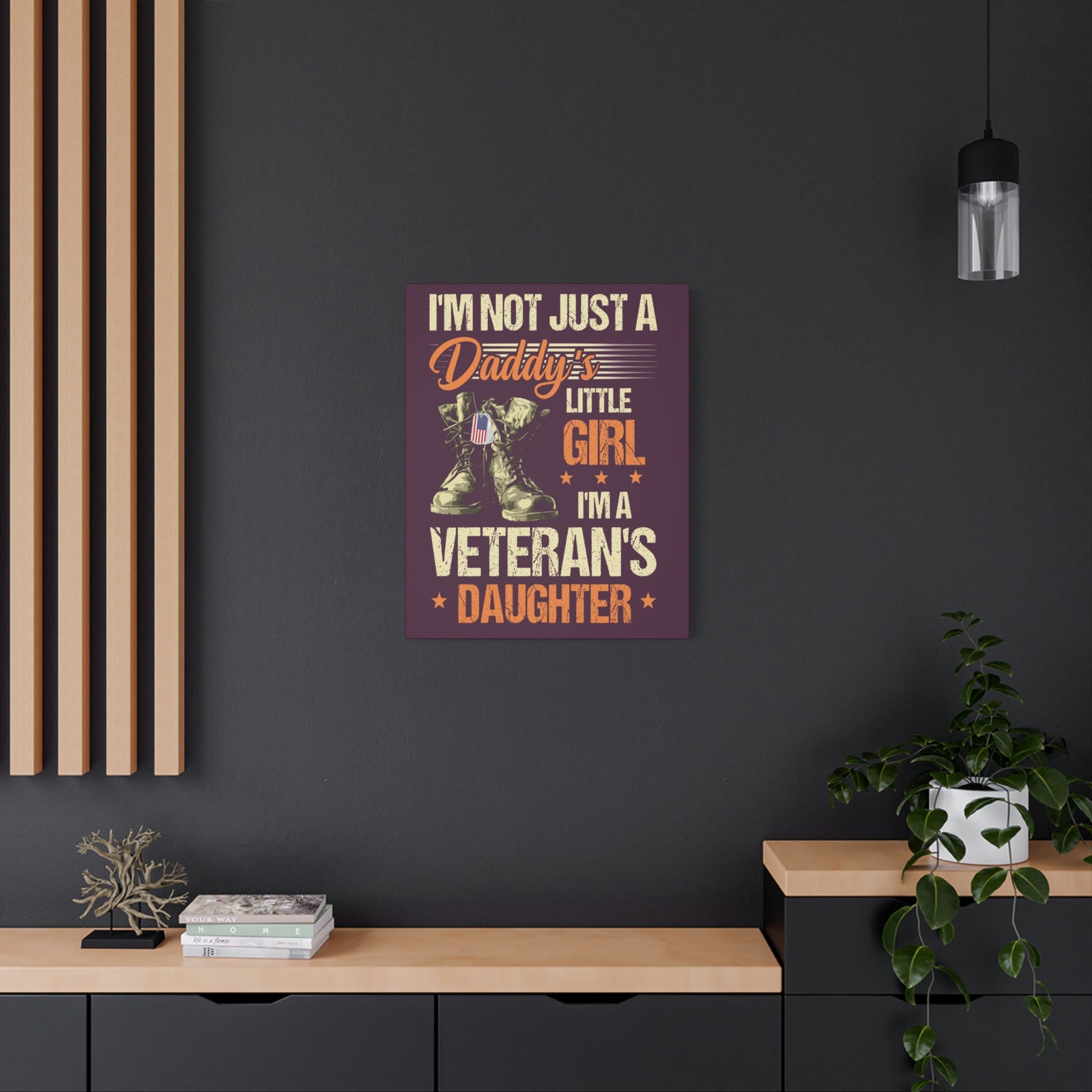 Veteran's Daughter Canvas Art - Proud Military Family Decor-Express Your Love Gifts
