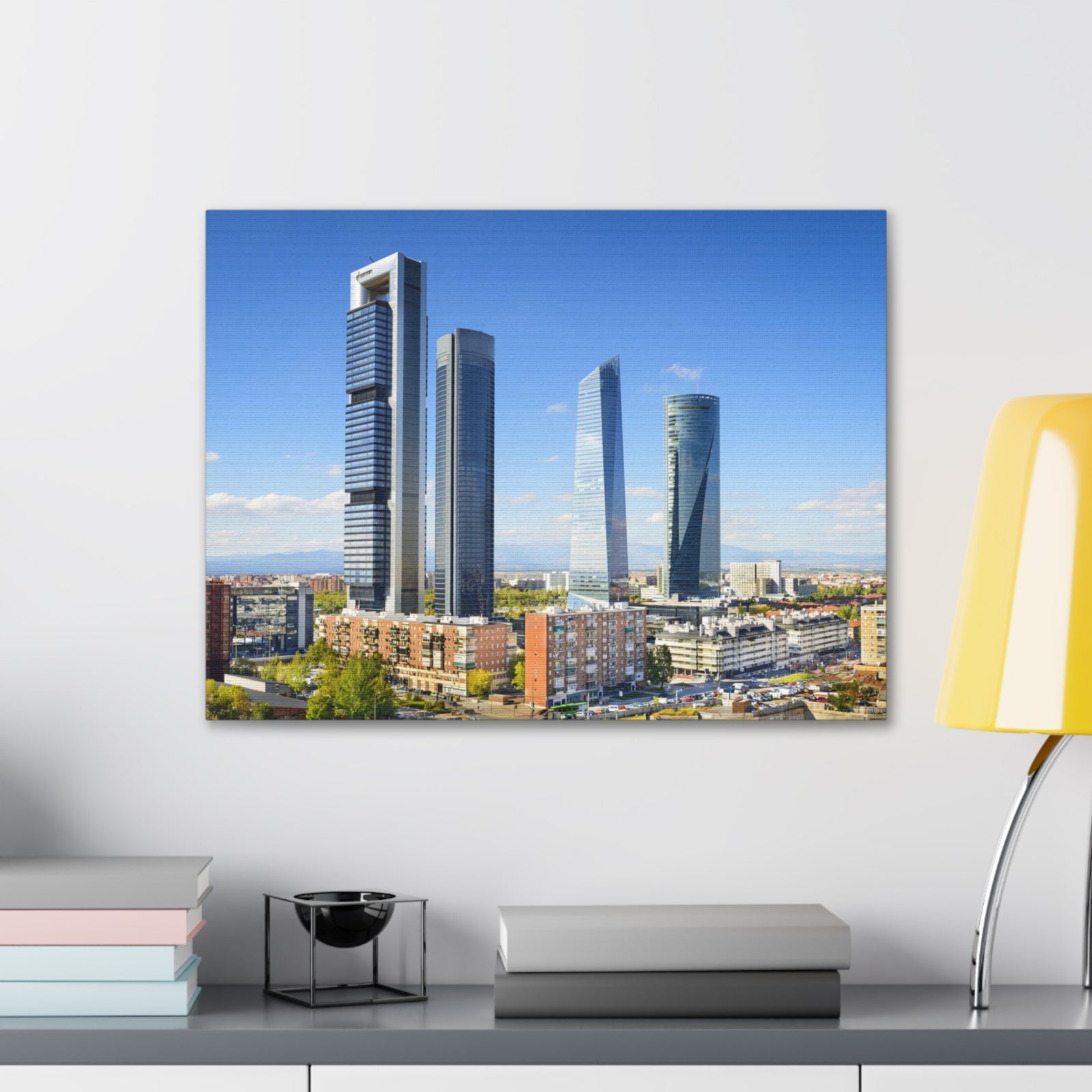 Madrid Daytime Skyline Canvas Artwork High-Quality Breathtaking Stunning Cityscape for Home Decor Ready to Hang-Express Your Love Gifts
