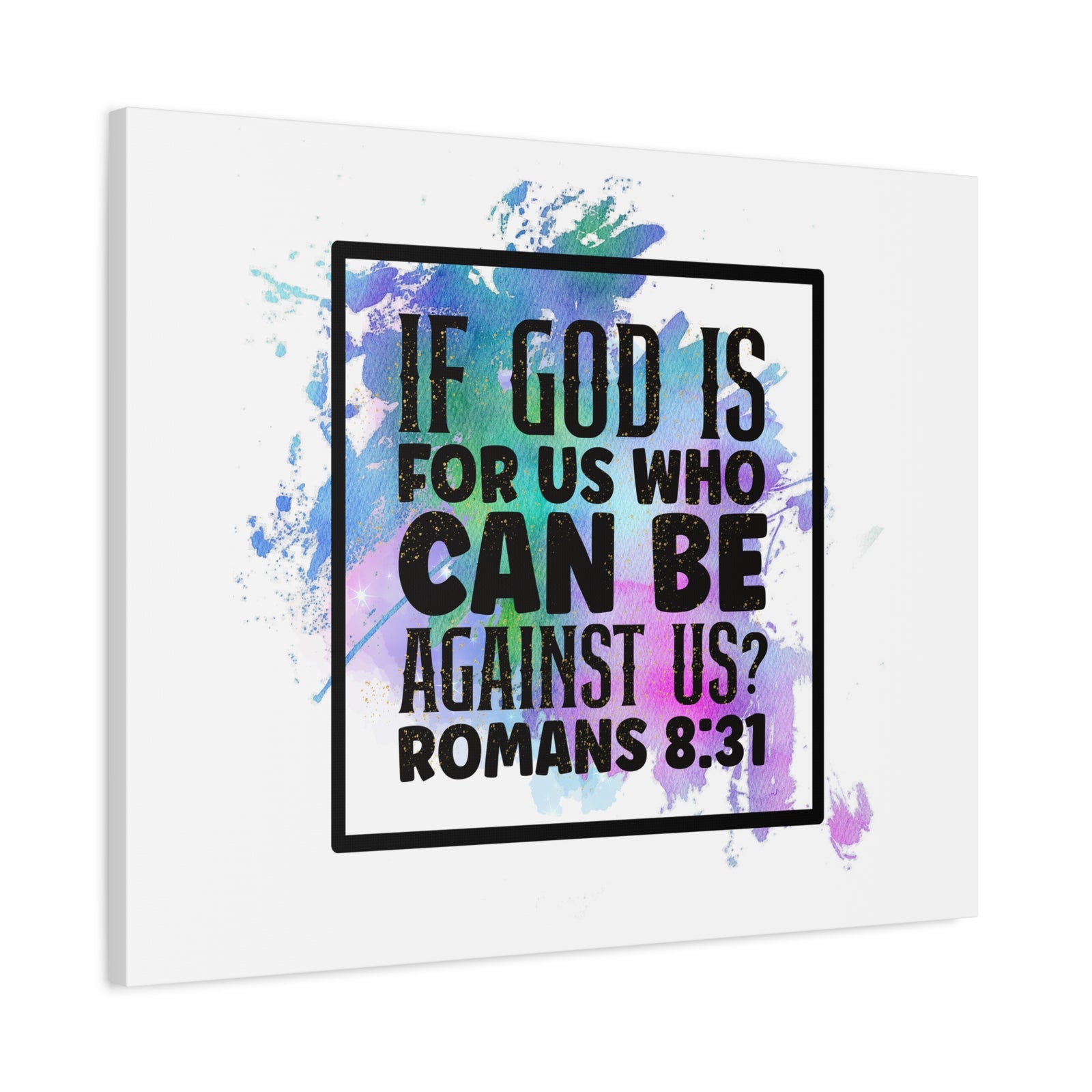 Scripture Walls Romans 8:31 Who Can Be Against Us Bible Verse Canvas Christian Wall Art Ready to Hang Unframed-Express Your Love Gifts