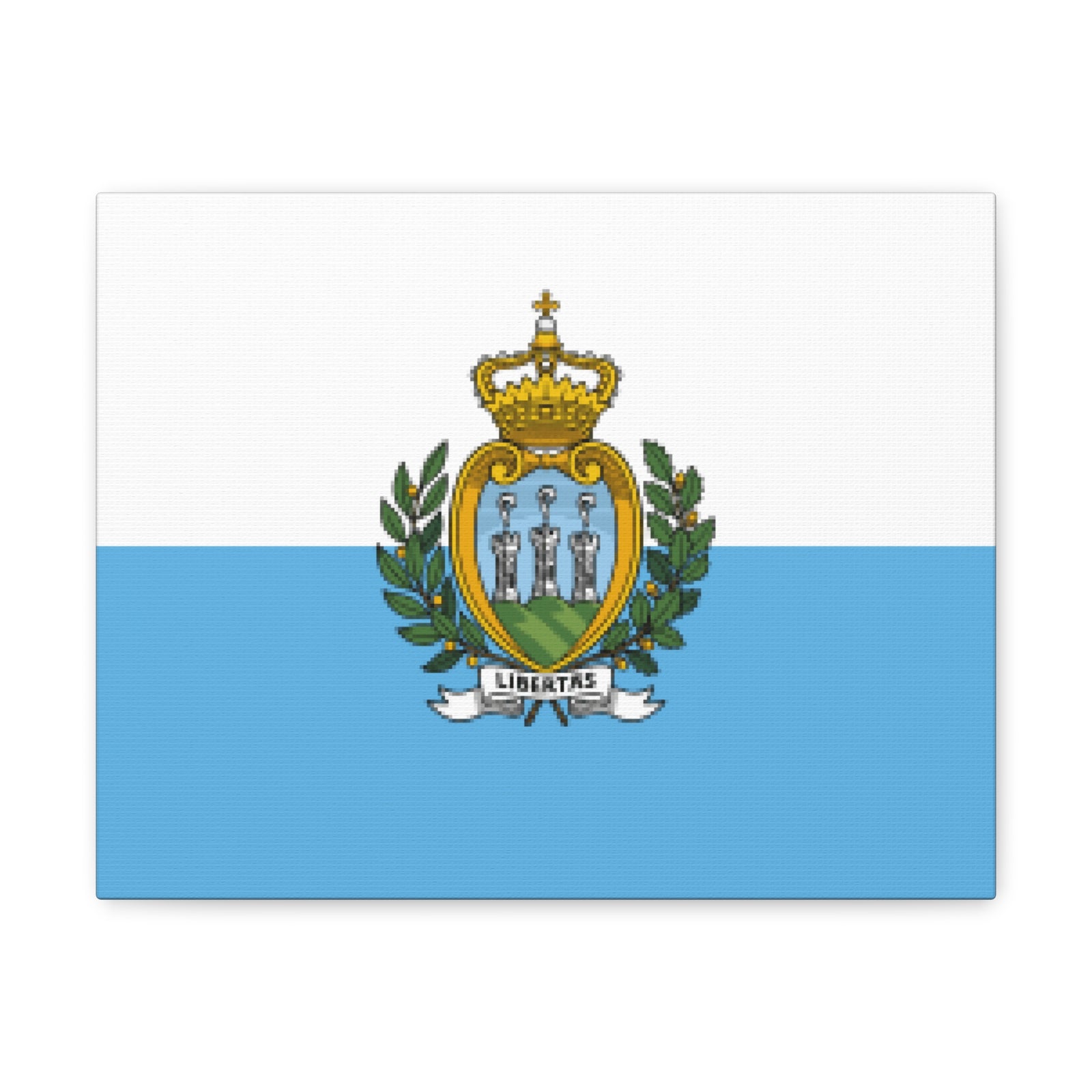 San Marino Country Flag Canvas Vibrant Wall Art Unframed Home Decor-Express Your Love Gifts