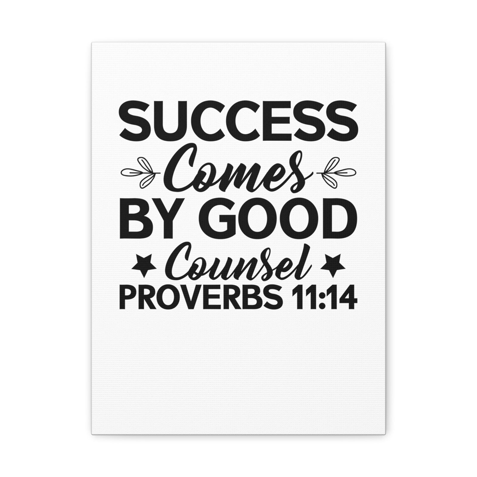 Scripture Walls Proverbs 11:14 Success Comes by Good Counsel Bible Verse Canvas Christian Wall Art Ready to Hang Unframed-Express Your Love Gifts