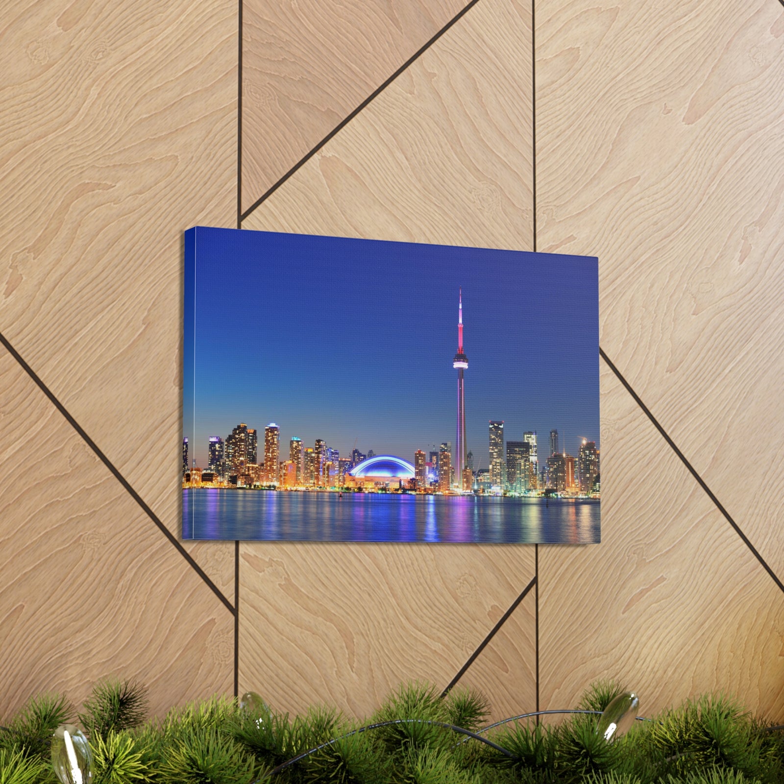 Toronto Night Skyline Canvas Artwork High-Quality Breathtaking Stunning Cityscape for Home Decor Ready to Hang-Express Your Love Gifts