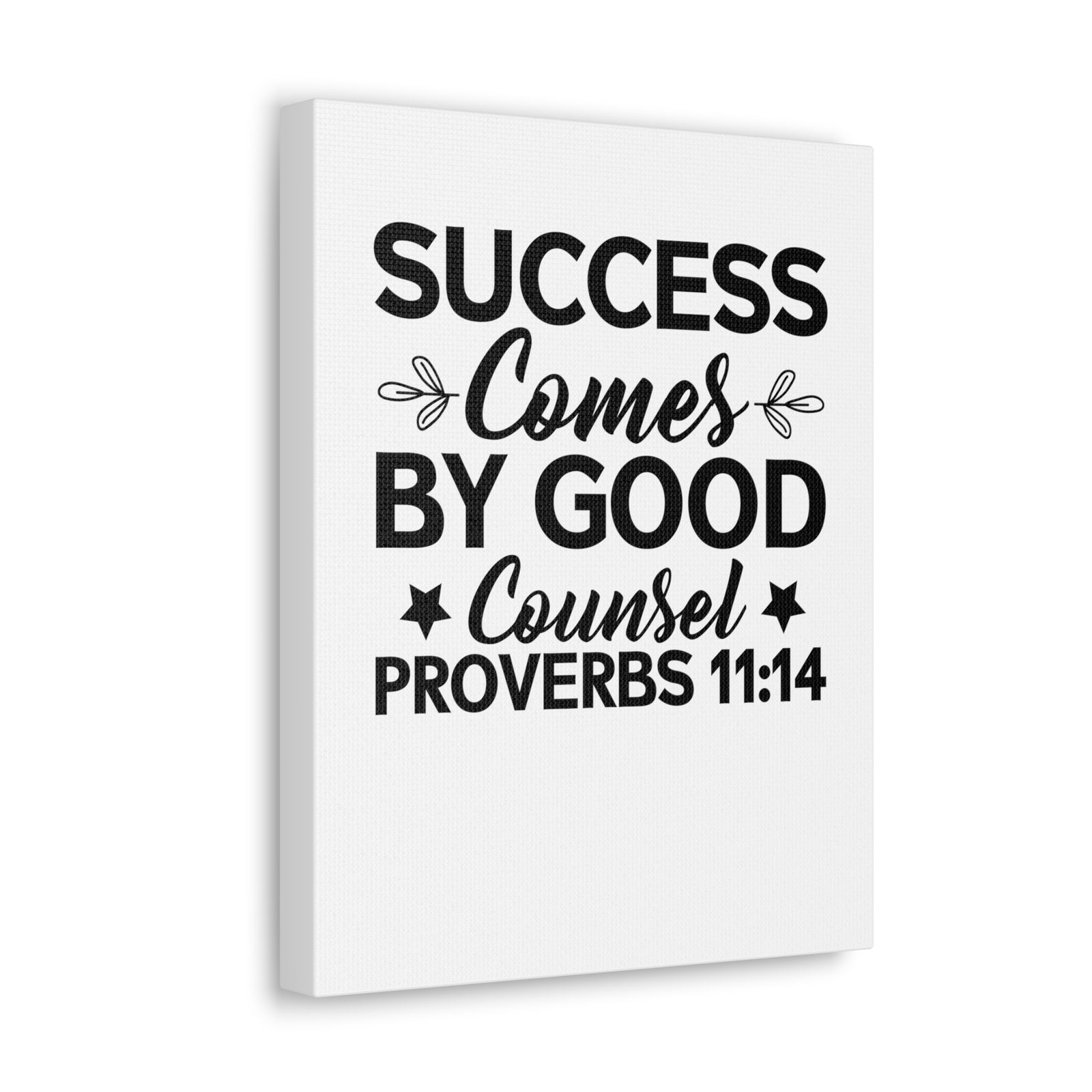 Scripture Walls Proverbs 11:14 Success Comes by Good Counsel Bible Verse Canvas Christian Wall Art Ready to Hang Unframed-Express Your Love Gifts