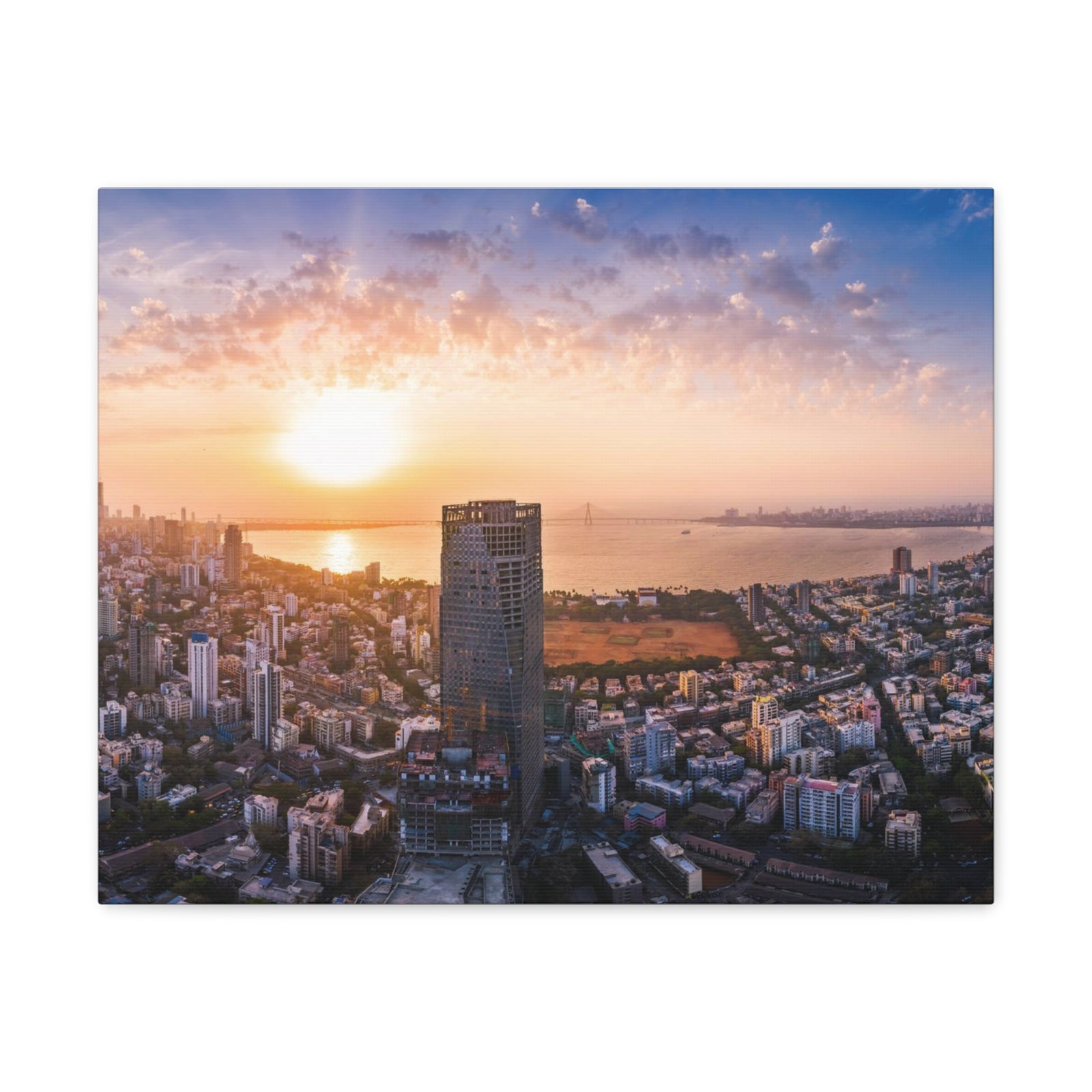 Mumbai Daytime Skyline Canvas Artwork High-Quality Breathtaking Stunning Cityscape for Home Decor Ready to Hang-Express Your Love Gifts