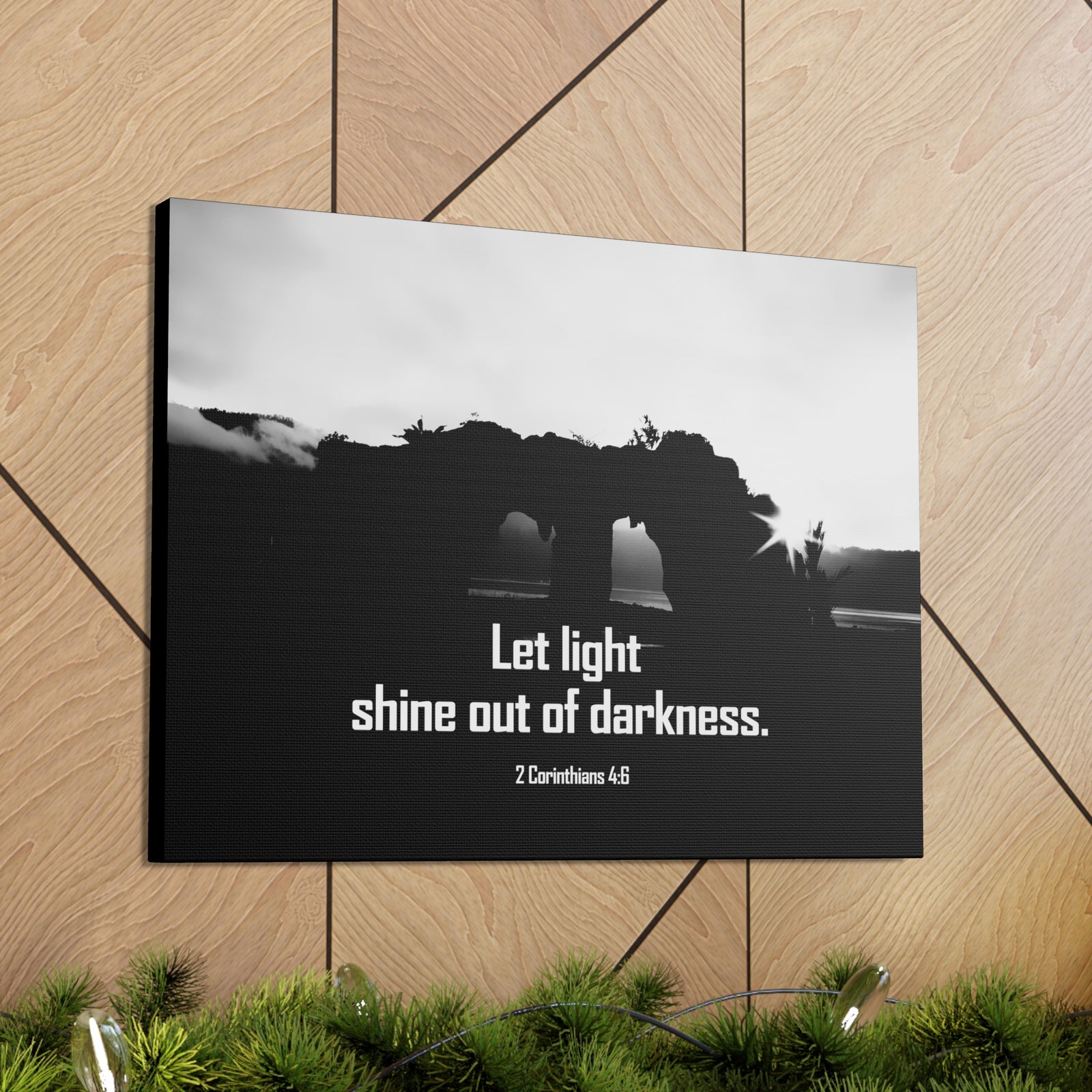 Scripture Walls Let Light Shine 2 Corinthians 4:6 Bible Verse Canvas Christian Wall Art Ready to Hang Unframed-Express Your Love Gifts