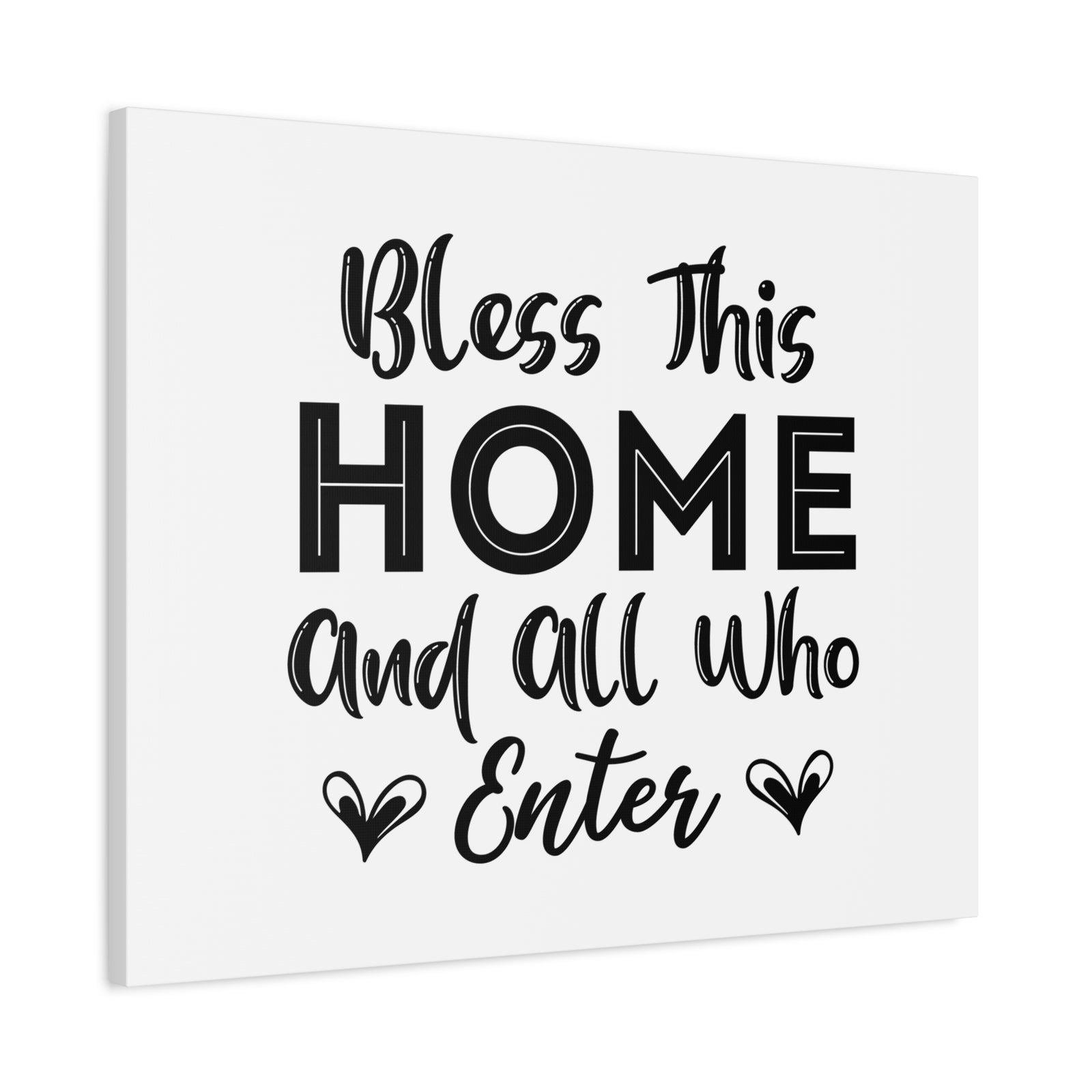 Scripture Canvas Bless This Home And All Who Enter 1 Samuel 25:6 Christian Wall Art Bible Verse Print Ready to Hang-Express Your Love Gifts