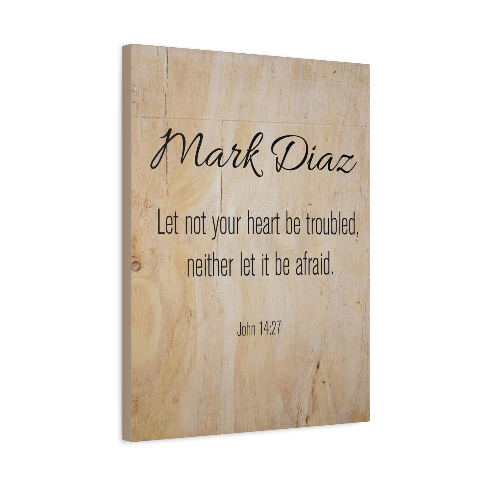 Scripture Walls Personalized No Fear No Trouble John 14:27 Bible Chapter Canvas Christian Wall Art Ready to Hang-Express Your Love Gifts
