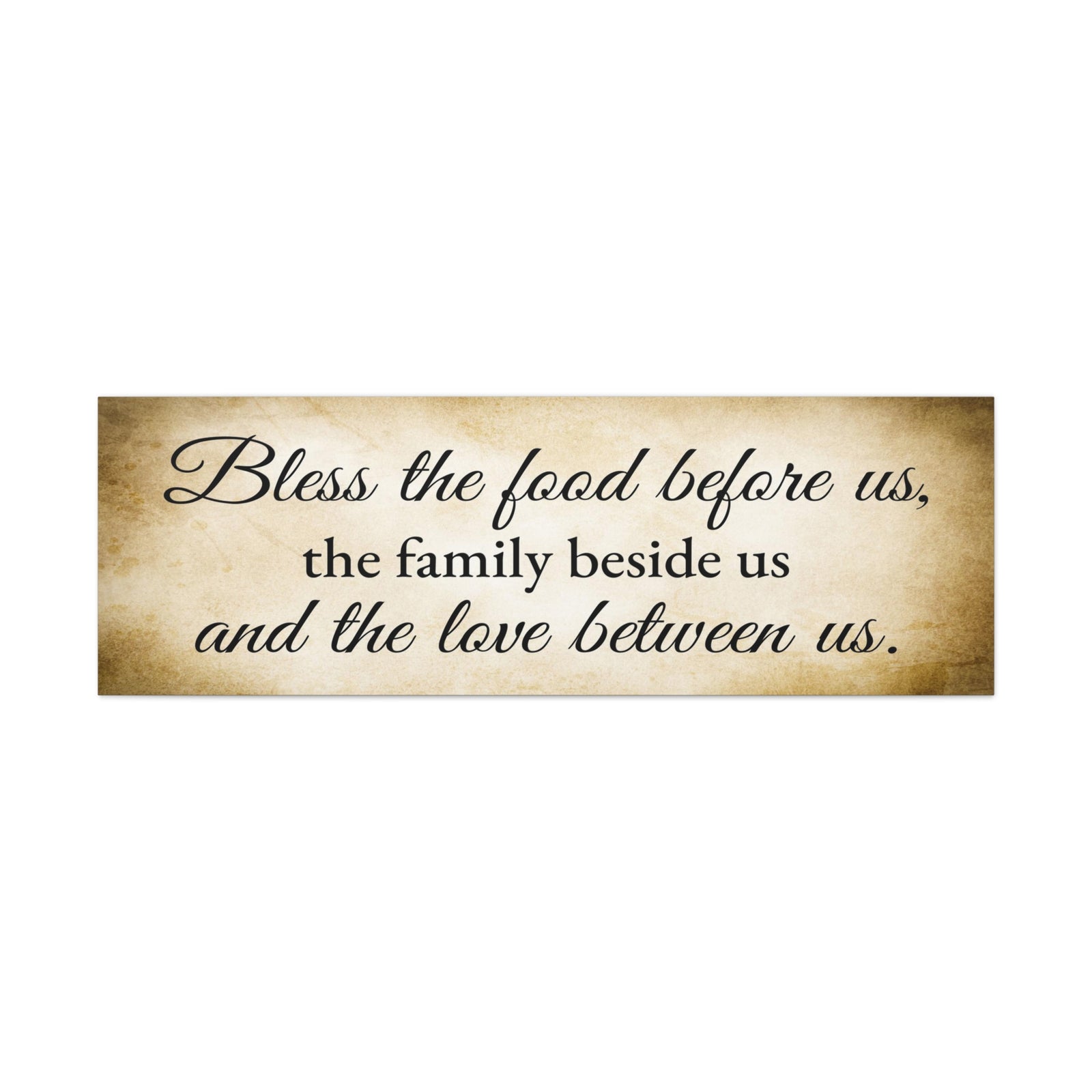 Scripture Walls Bless The Food Gold Bible Verse Canvas Christian Wall Art Ready to Hang Unframed-Express Your Love Gifts