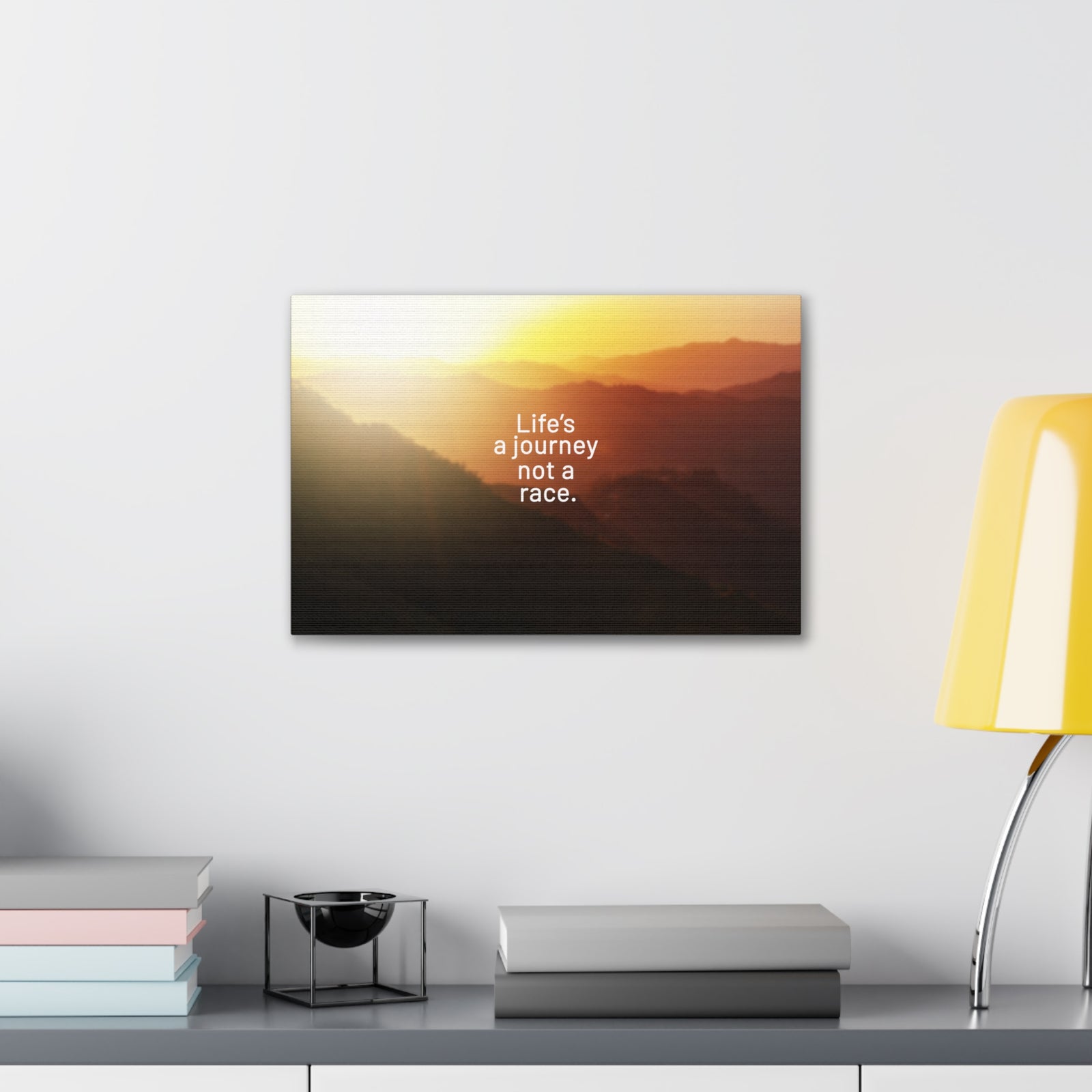 Scripture Walls Inspirational Quote Canvas Life's A Journey Not A Race Wall Art Motivational Motto Inspiring Prints Artwork Decor Ready to Hang-Express Your Love Gifts