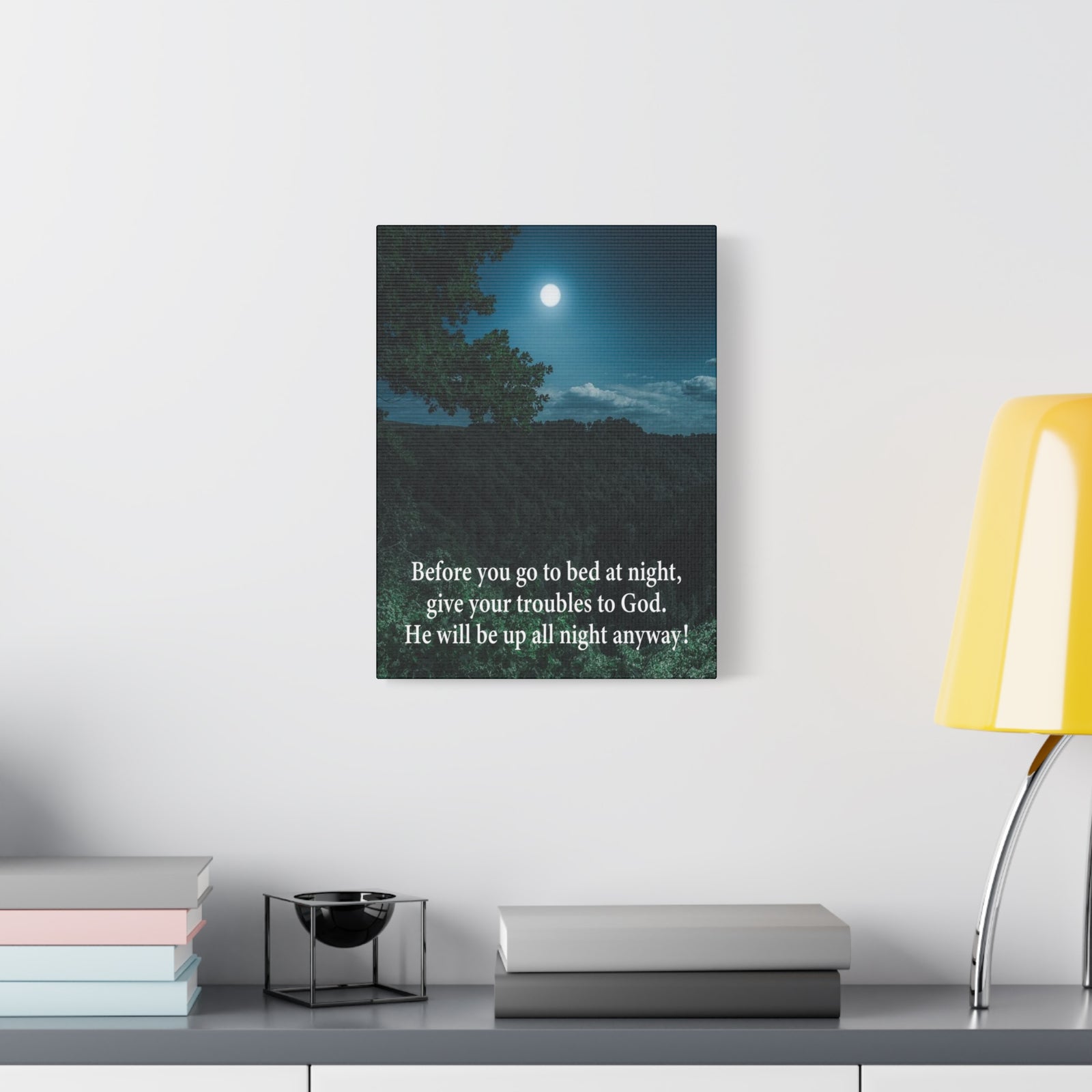 Scripture Walls God Has Your Problems Psalm 55:22 Canvas Bible Verse Christian Wall Art Ready to Hang-Express Your Love Gifts