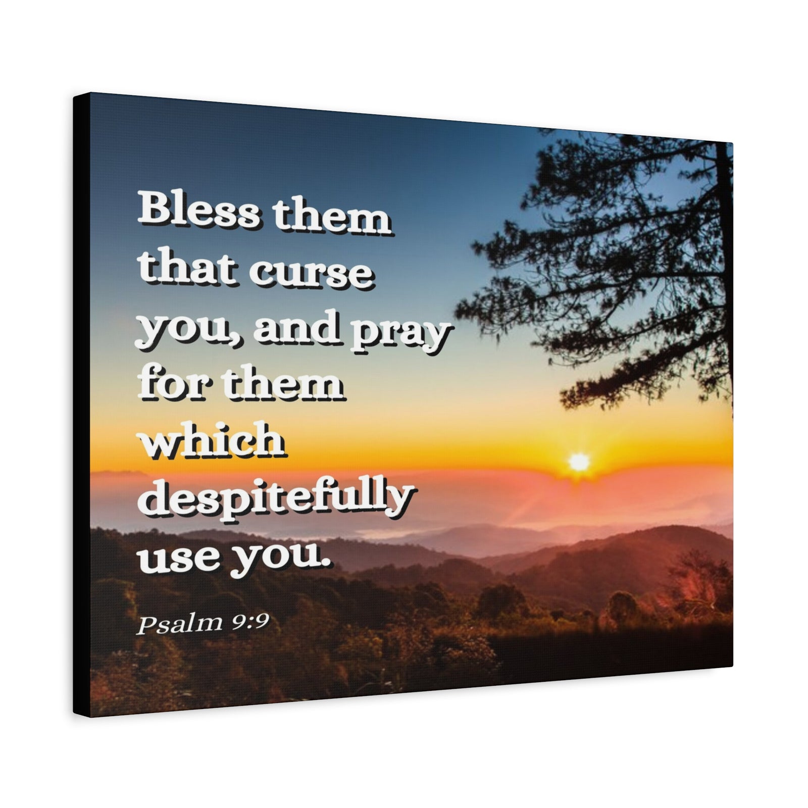 Scripture Canvas Times Of Trouble Psalm 9:9 Christian Wall Art Bible Verse Print Ready to Hang-Express Your Love Gifts