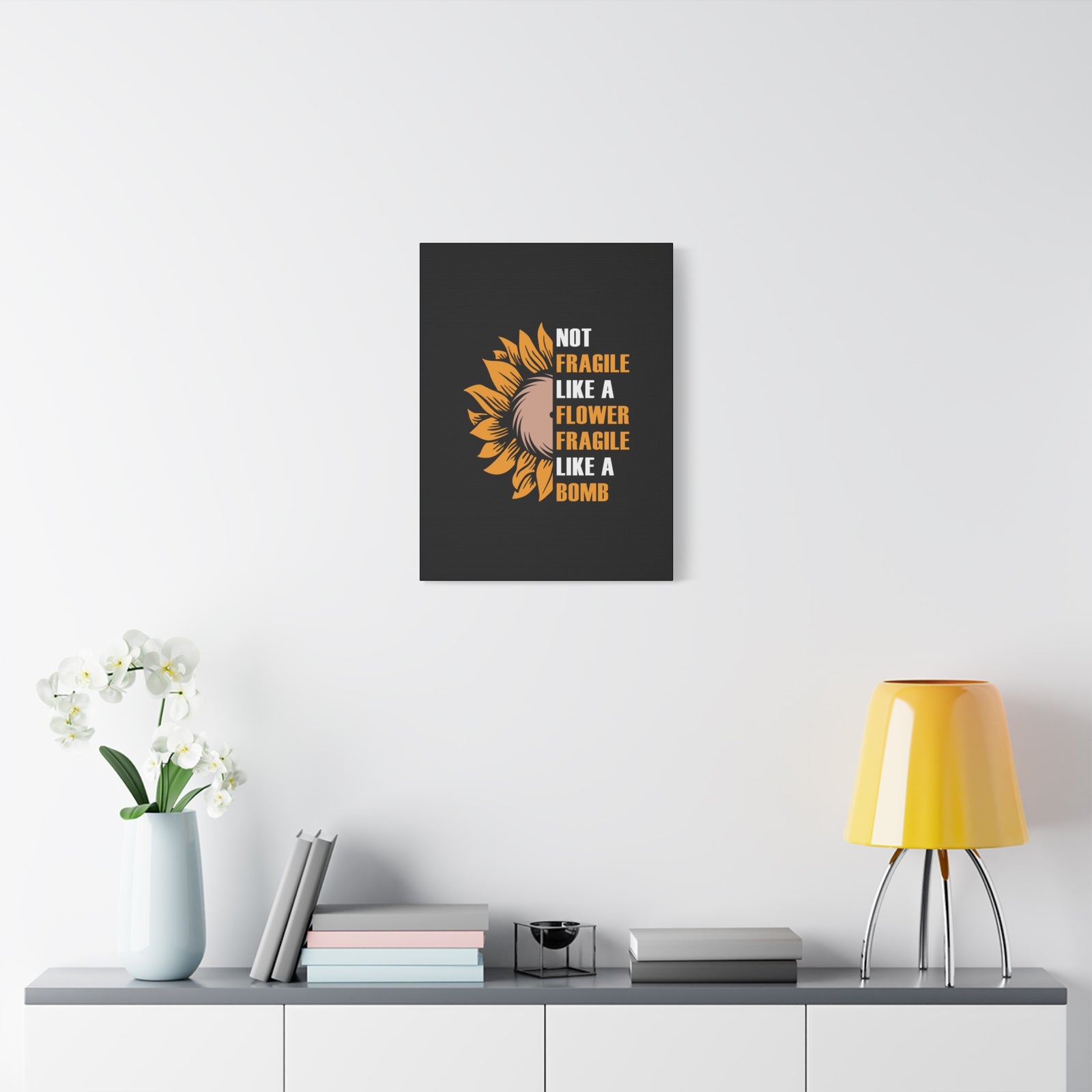 Inspirational Quote Canvas Flower Wall Art Motivational Motto Inspiring Prints Artwork Decor Ready to Hang-Express Your Love Gifts