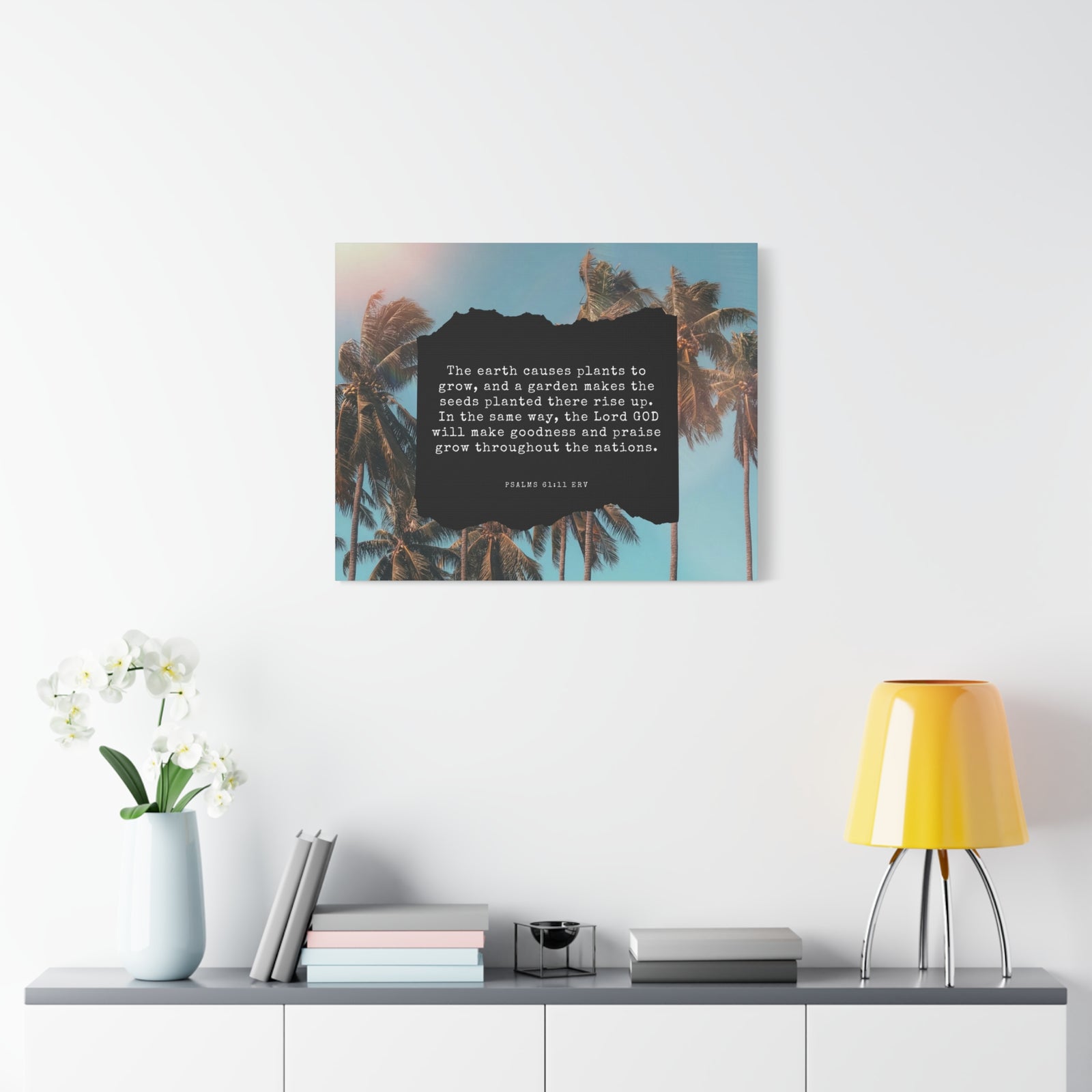 Scripture Walls Goodness And Praise Psalms 61:11 Bible Verse Canvas Christian Wall Art Ready to Hang-Express Your Love Gifts