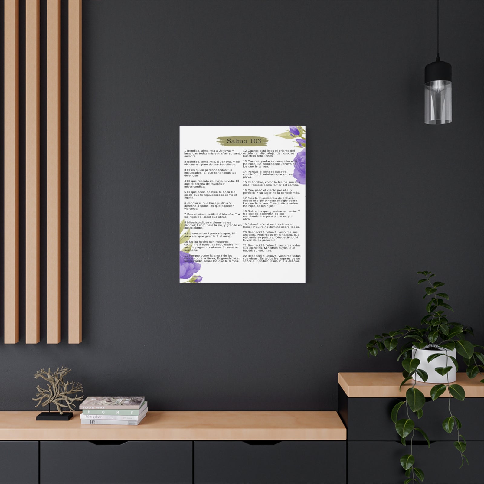 Salmo 103 Impresión De Arte Cristiano en la Pared Lista Para Colgar-Express Your Love Gifts