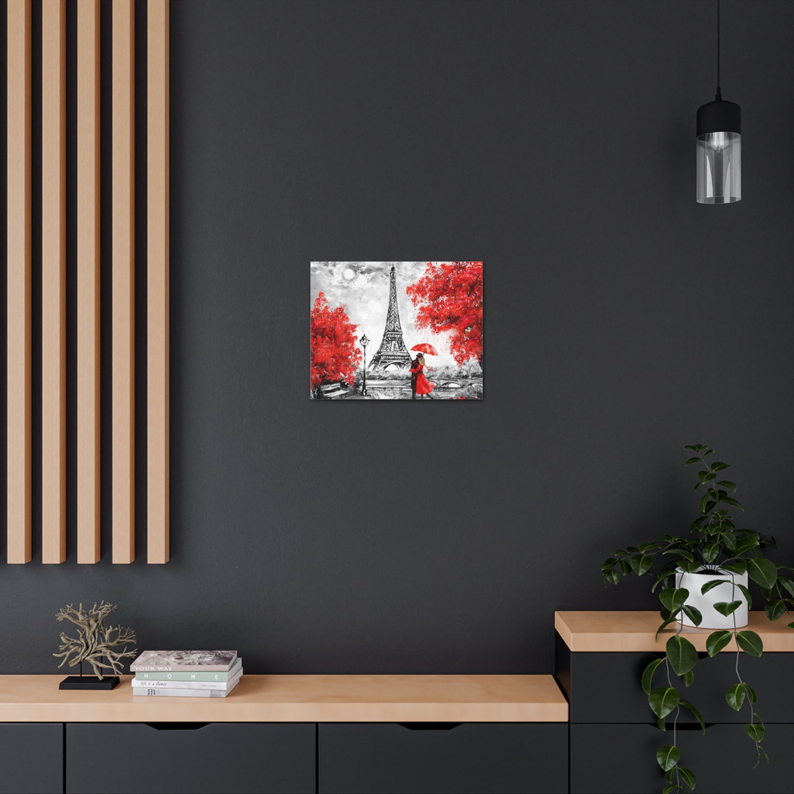 Paris Eiffel Tower Couple France Canvas Artwork High-Quality Breathtaking French City for Home Decor Ready to Hang-Express Your Love Gifts