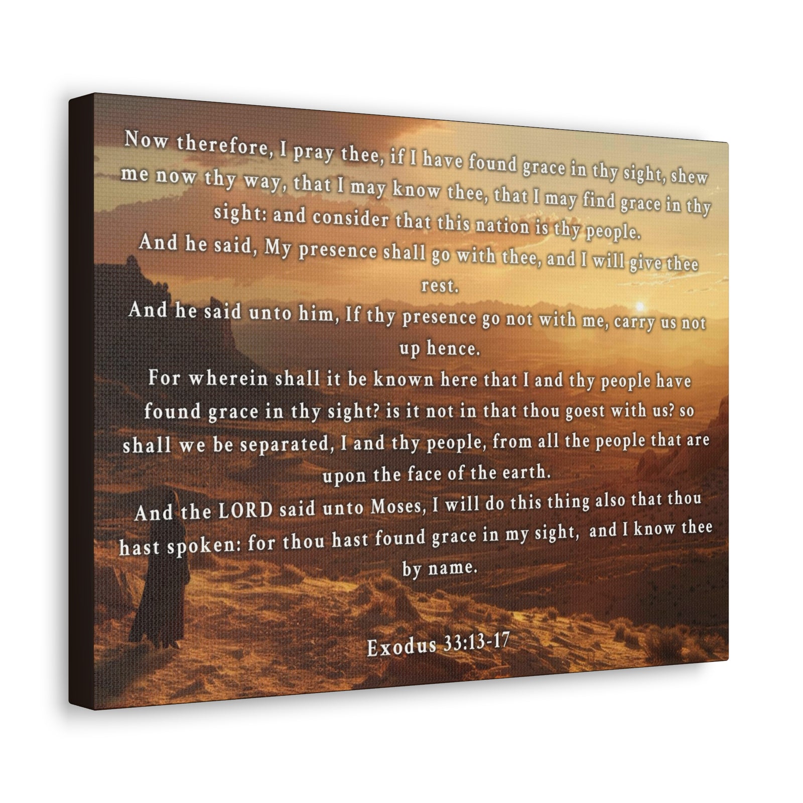 Scripture Walls Exodus 33:13-17 KJV Bible Verse Canvas Christian Wall Art Ready to Hang Unframed-Express Your Love Gifts