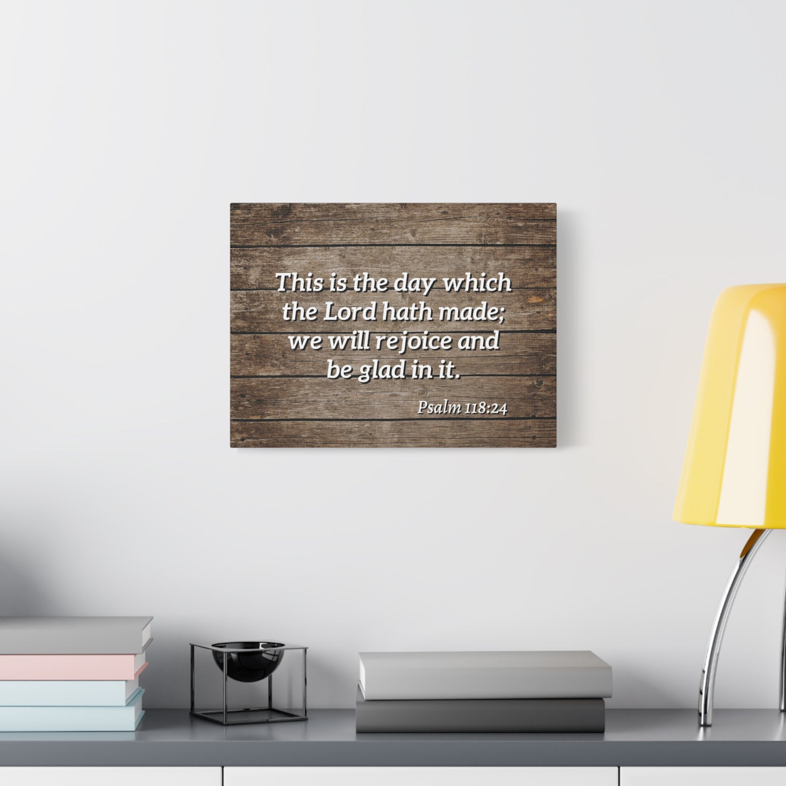 Scripture Walls Rejoice And Be Glad Psalm 118:24 Bible Verse Canvas Christian Wall Art Ready to Hang-Express Your Love Gifts