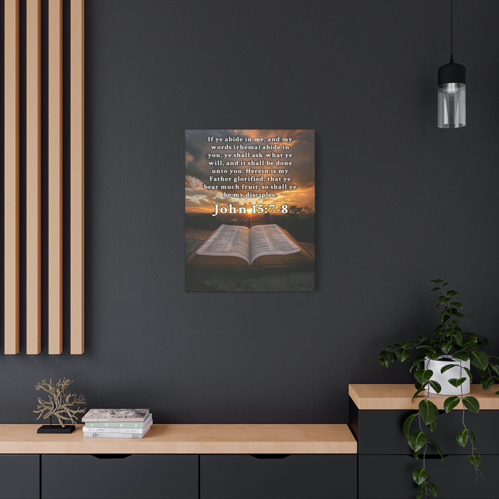 Scripture Walls John 15:7-8 KJV Bible Verse Canvas Christian Wall Art Ready to Hang Unframed-Express Your Love Gifts