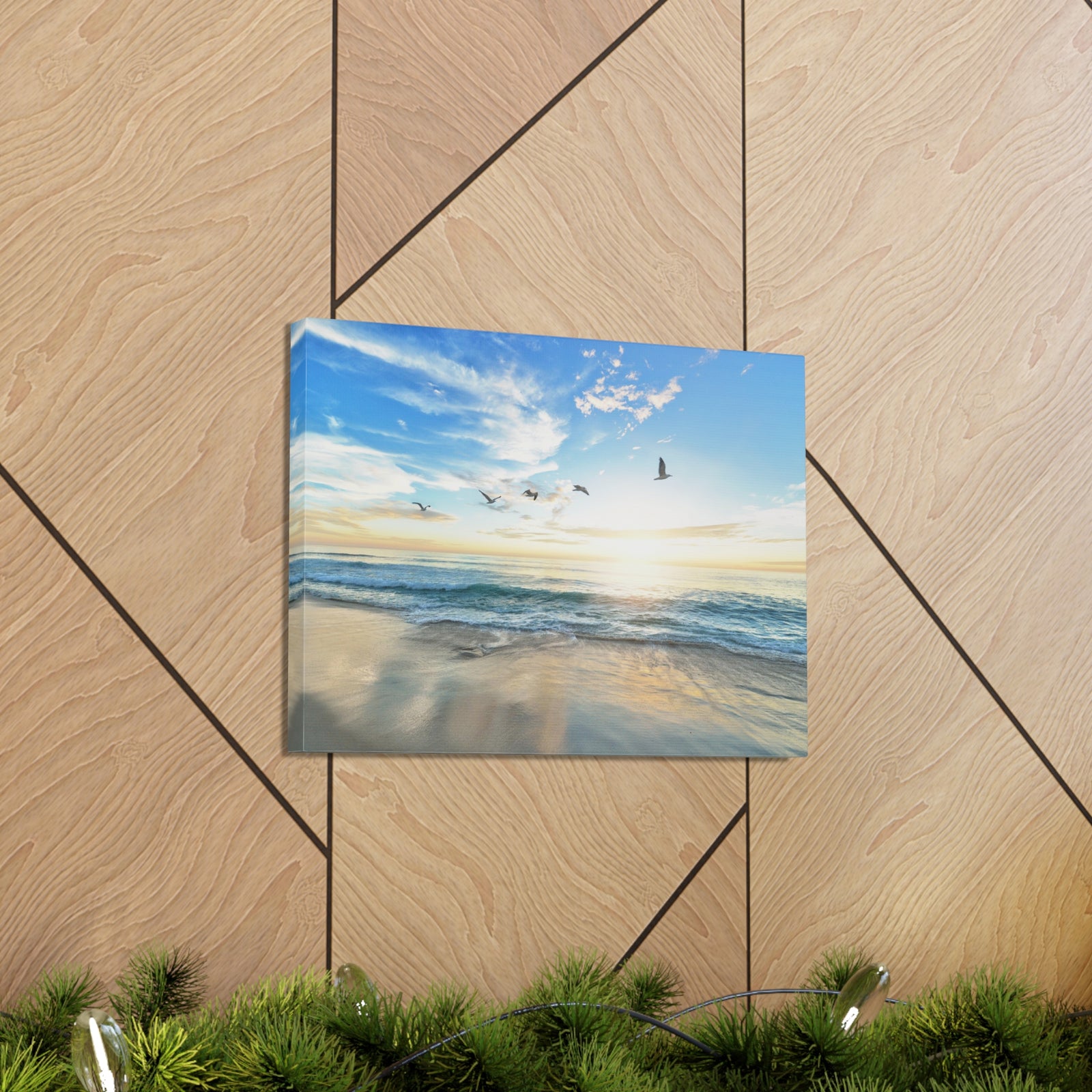Ocean Flying Birds Ocean Canvas Wall Art for Home Decor Ready-to-Hang-Express Your Love Gifts