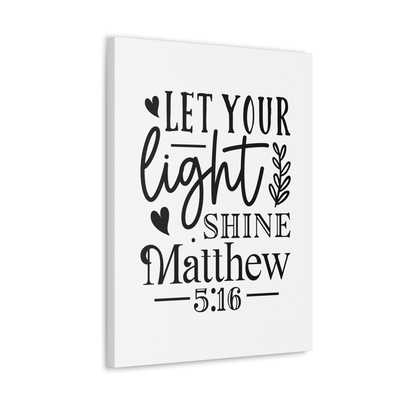 Scripture Walls Matthew 5:16 Let Your Light Shine Bible Verse Canvas Christian Wall Art Ready to Hang Unframed-Express Your Love Gifts