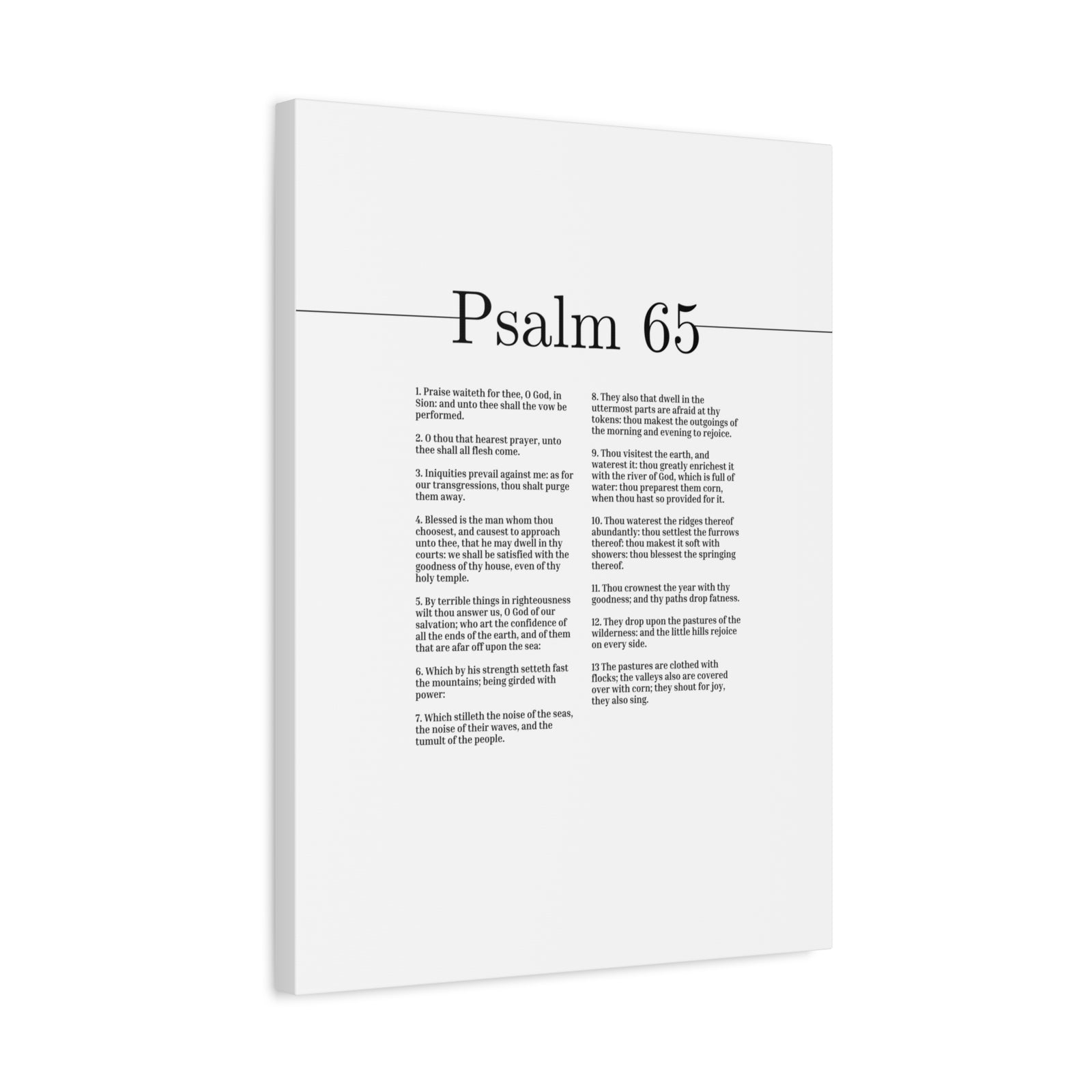 Scripture Canvas O Thou That Hearest Prayer Psalm 65 Christian Wall Art Bible Verse Print Ready to Hang-Express Your Love Gifts