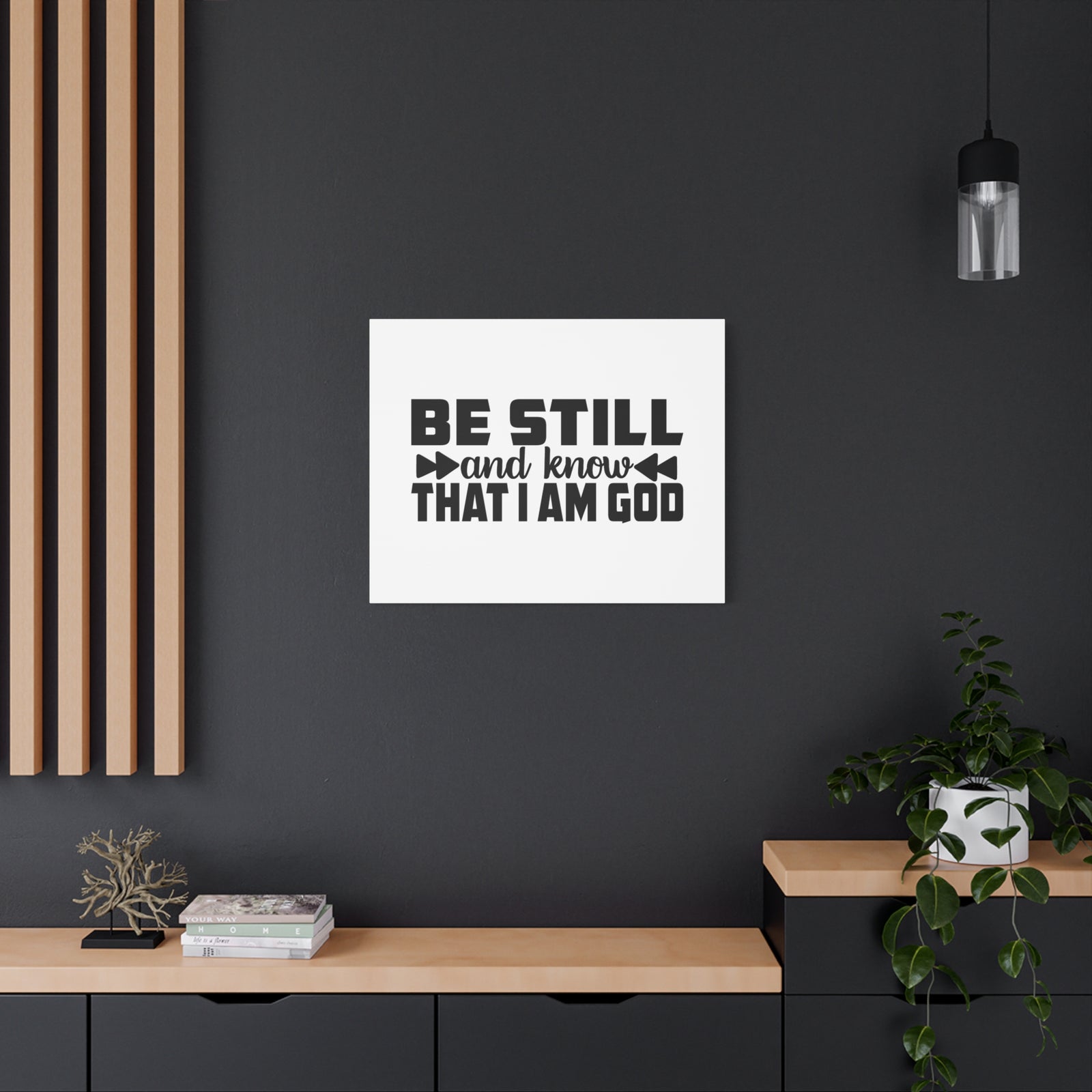 Scripture Canvas Be Still And Know Psalm 46:10 Christian Wall Art Bible Verse Print Ready to Hang-Express Your Love Gifts