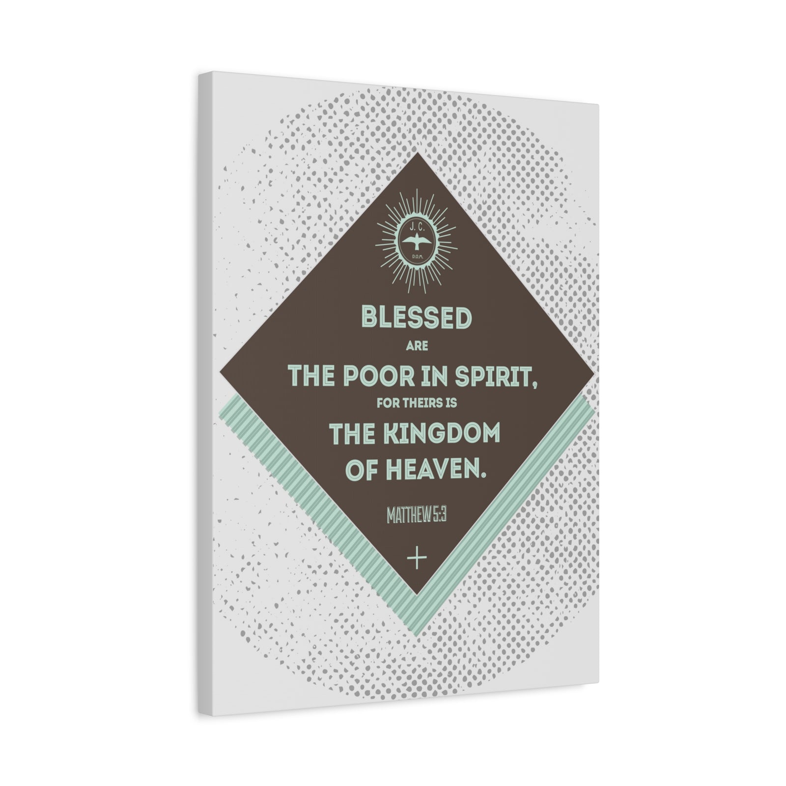 Scripture Walls Blessed Are The Poor In Spirit Matthew 5:3 Bible Verse Canvas Christian Wall Art Ready To Hang-Express Your Love Gifts