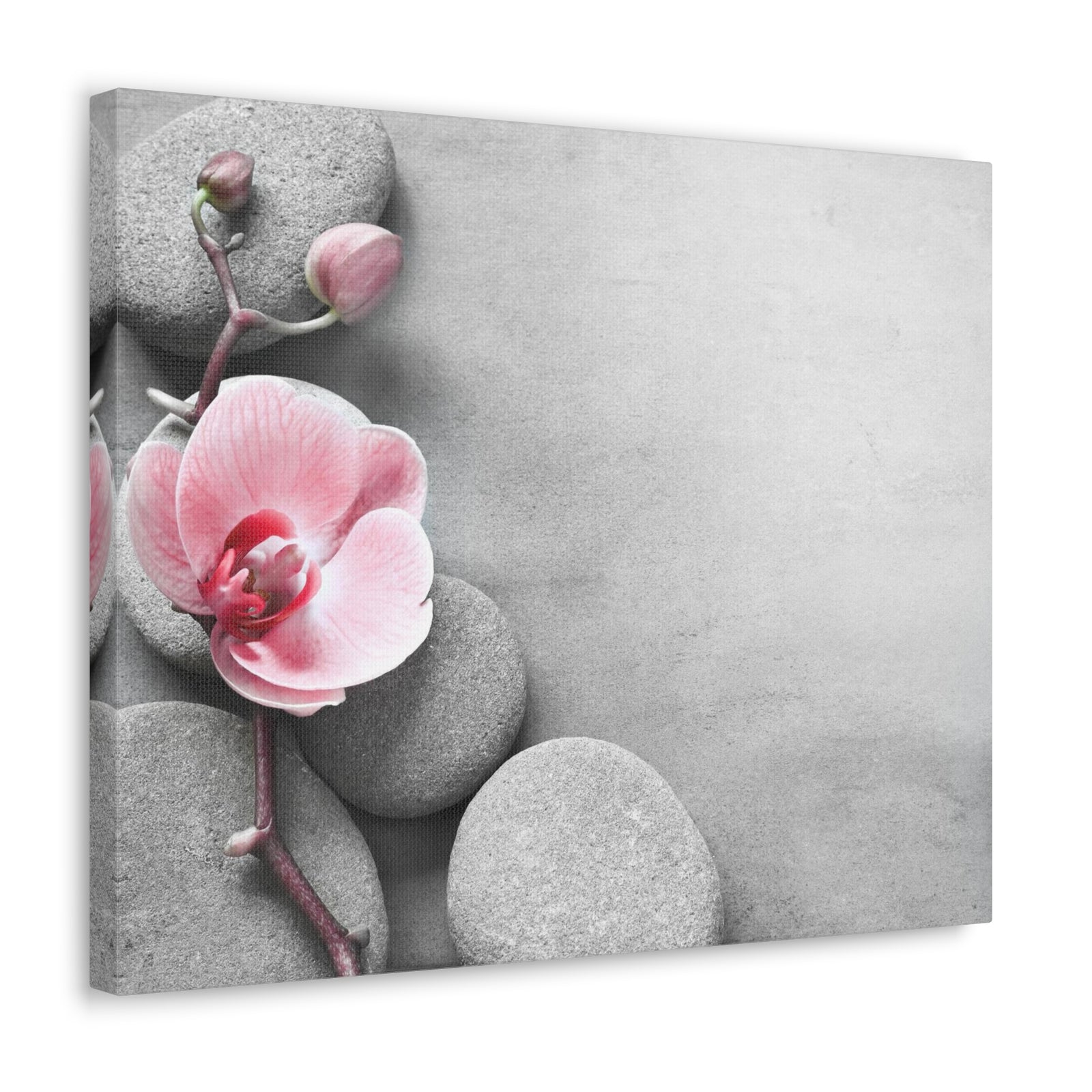 Orchid Pink Flower Forest Floral Nature Photography Canvas Wall Art for Home Decor Ready-to-Hang-Express Your Love Gifts