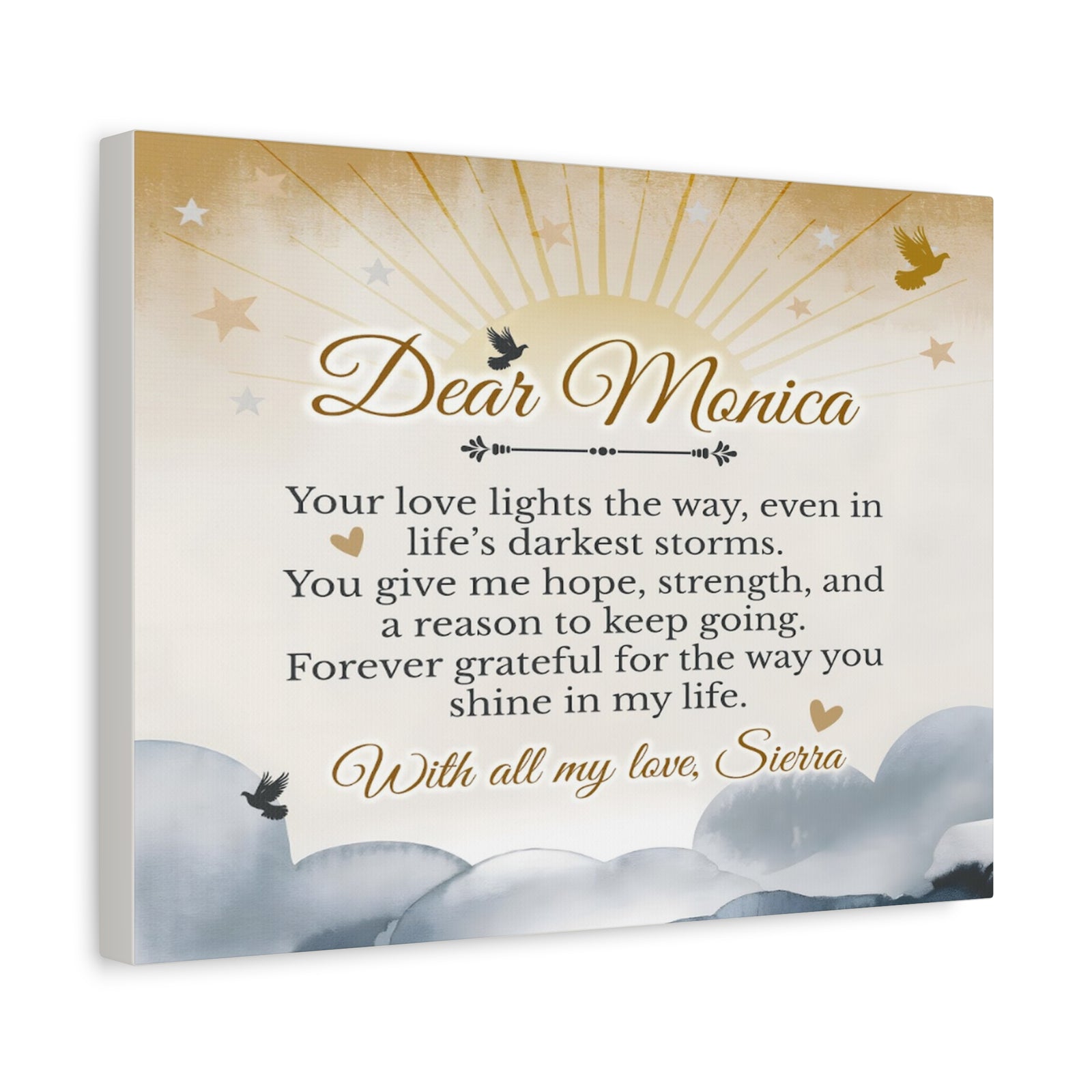 Personalized My Guiding Light Custom Canvas Wall Art-Express Your Love Gifts