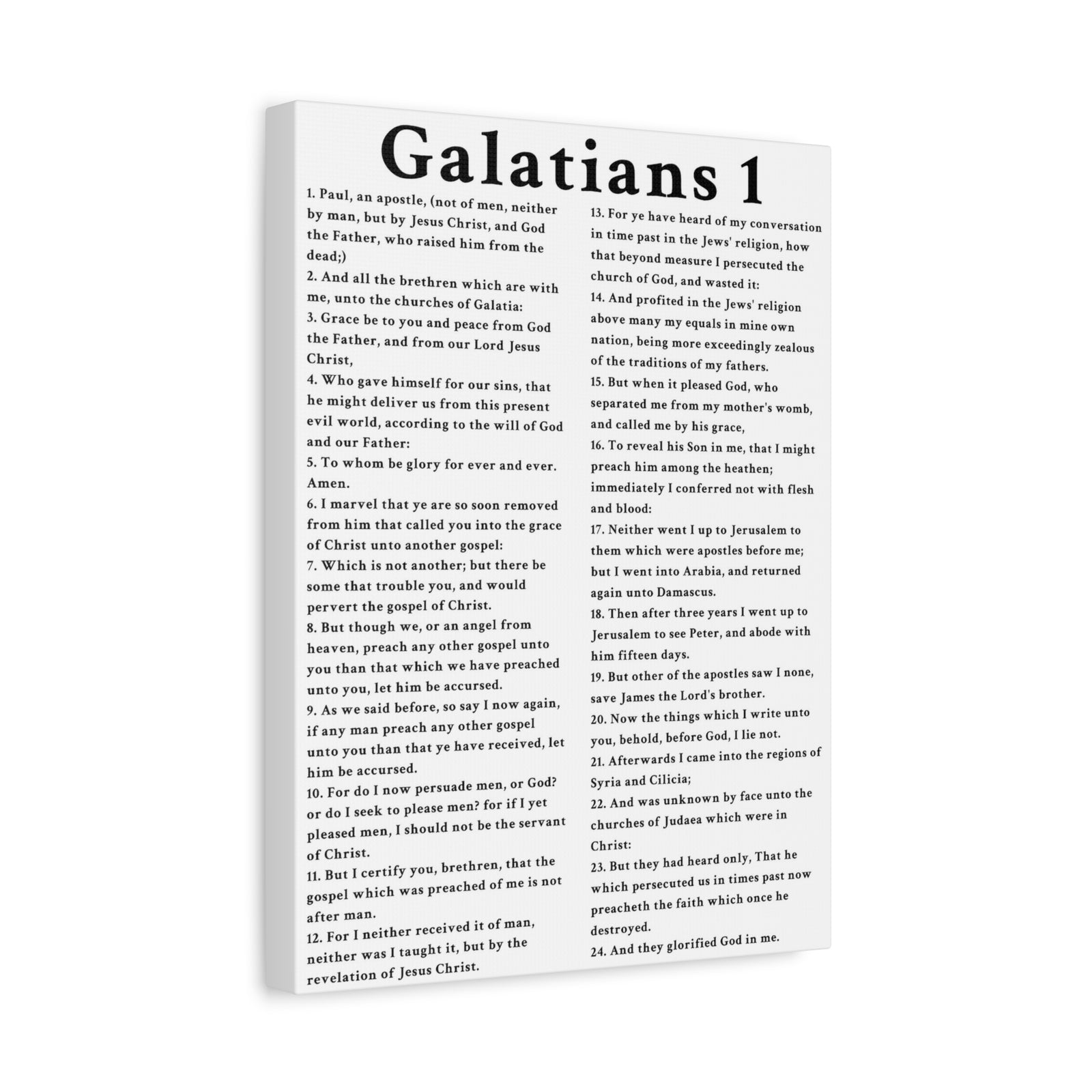 Scripture Walls Galatians 1 Chapter White Defending the Gospel of Grace Bible Canvas Christian Wall Art Ready to Hang Unframed-Express Your Love Gifts