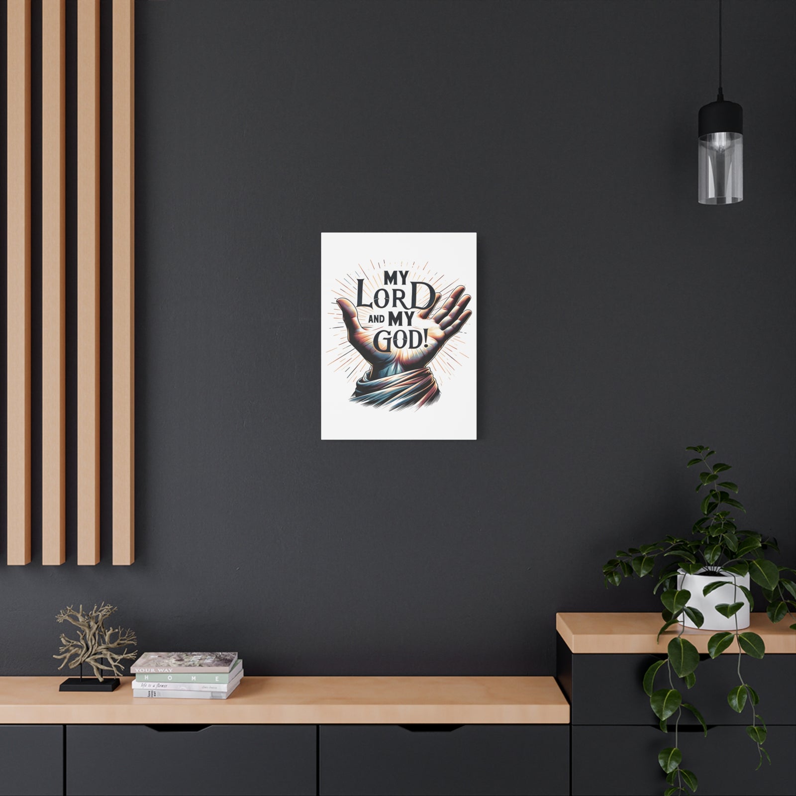 Scripture Walls John 20:28 My Lord and My God! Bible Verse Canvas Christian Wall Art Ready to Hang Unframed-Express Your Love Gifts