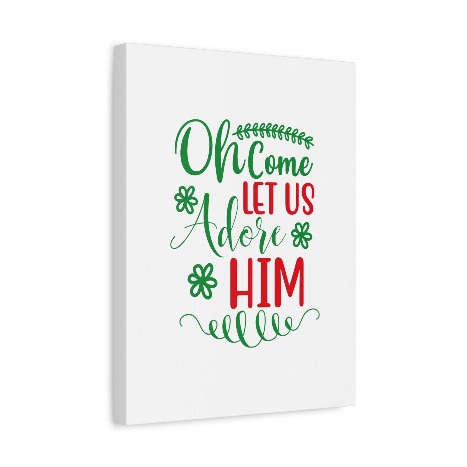 Scripture Canvas Let Us Adore Psalm 95:6 Christian Wall Art Print Ready to Hang-Express Your Love Gifts