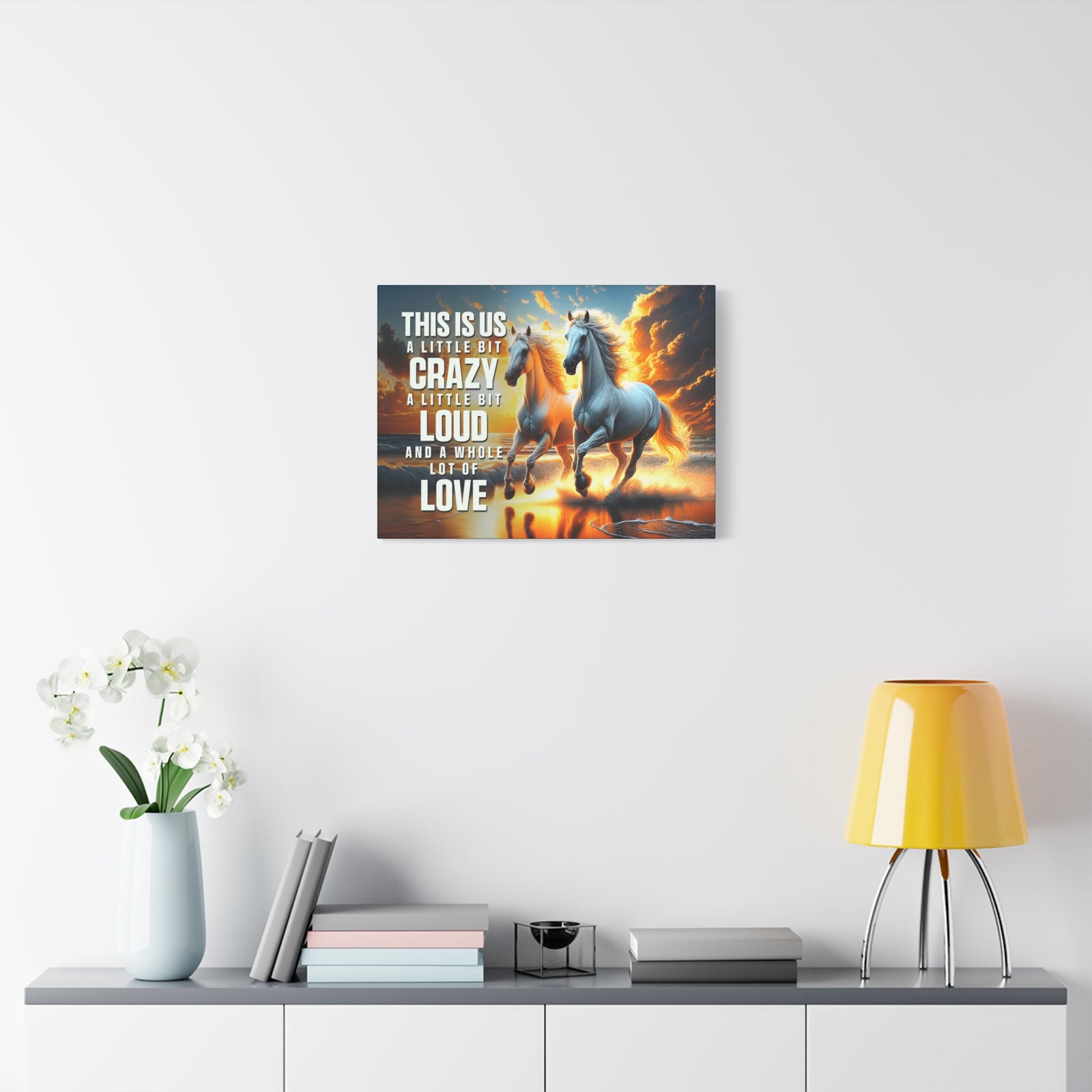 Crazy Loud Love Motivational Quote Inspirational Canvas Art Print-Express Your Love Gifts