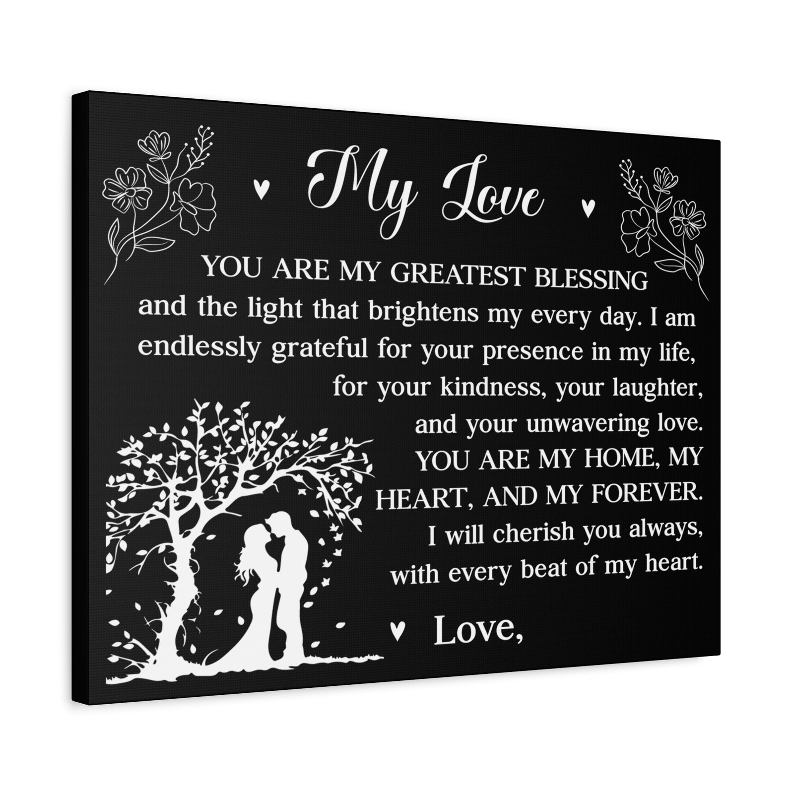 Personalized You Are My Greatest Blessing Romantic Inspirational Print Ready to Hang Artwork Unframed-Express Your Love Gifts