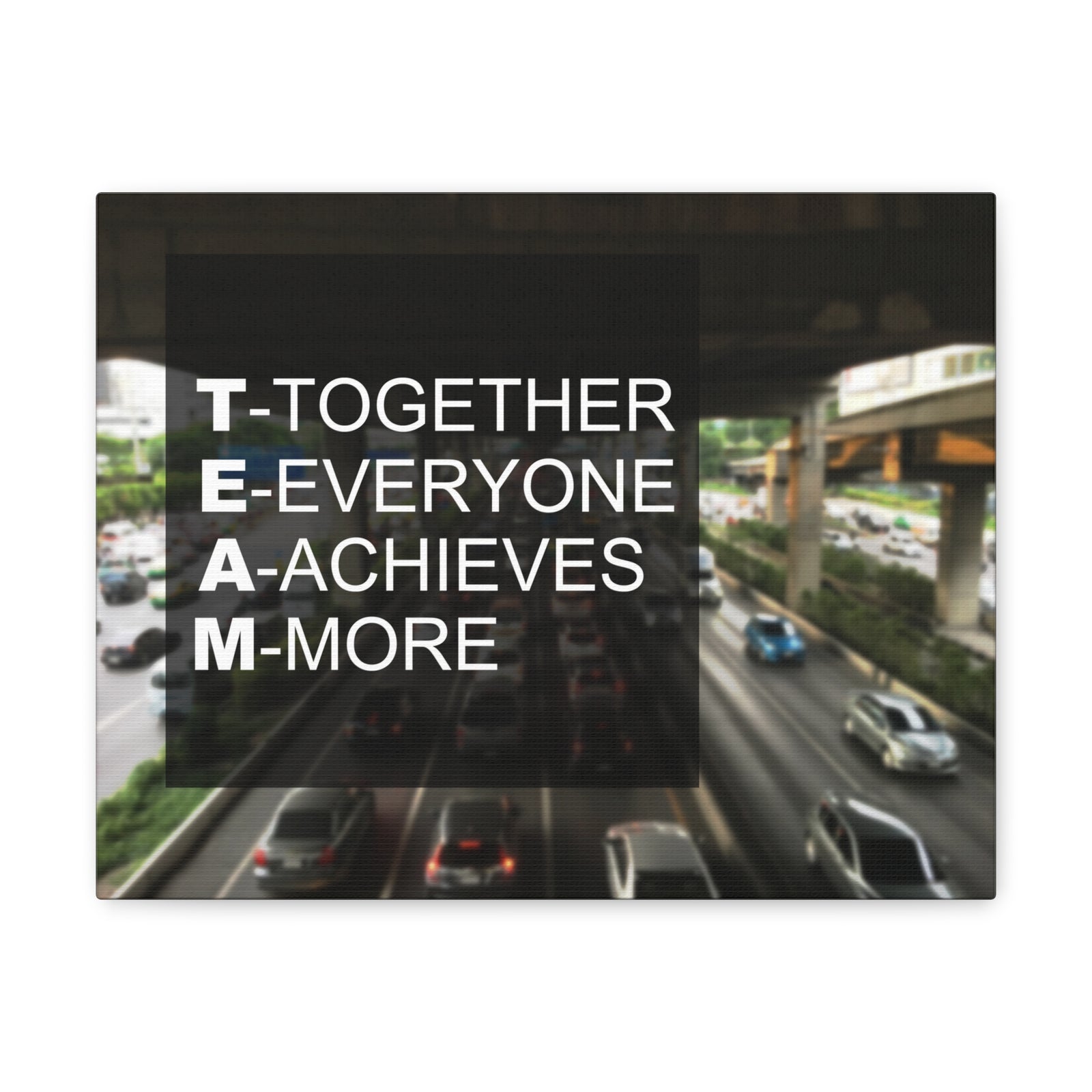 Inspirational Quote Canvas Together Everyone Achieves More Wall Art Motivational Motto Inspiring Prints Artwork Decor Ready to Hang-Express Your Love Gifts