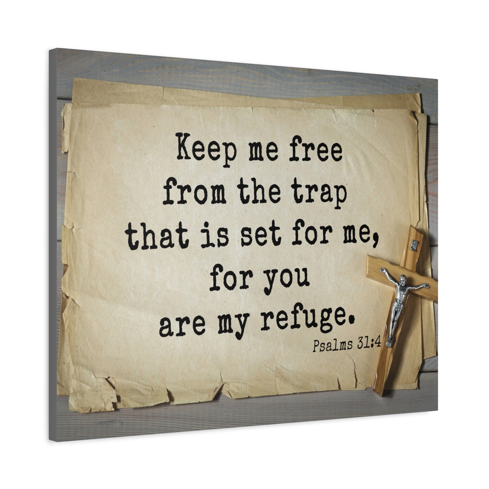 Scripture Walls Keep Me Free Psalms 31:4 Bible Verse Canvas Christian Wall Art Ready to Hang-Express Your Love Gifts