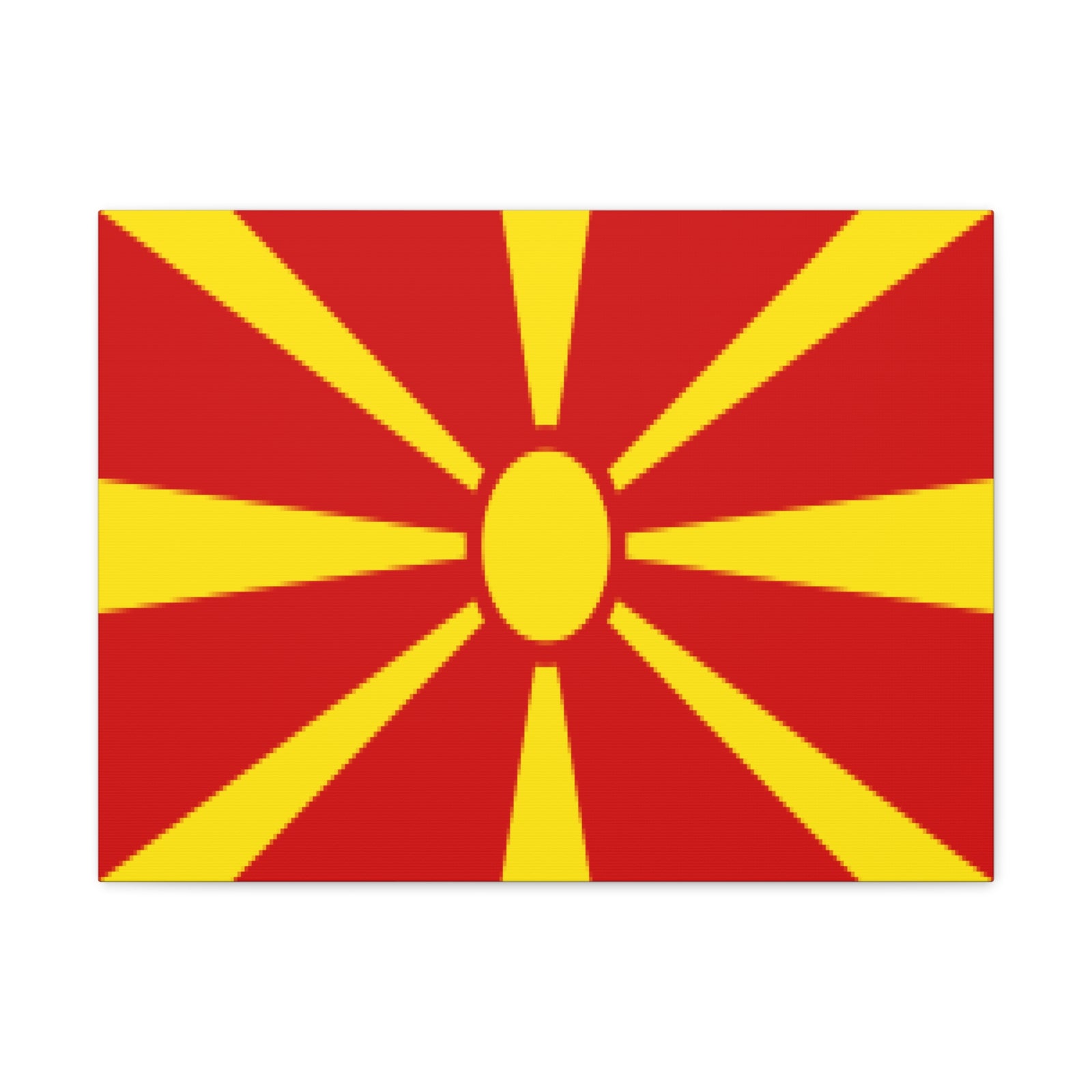 North Macedonia Country Flag Canvas Vibrant Wall Art Unframed Home Decor-Express Your Love Gifts