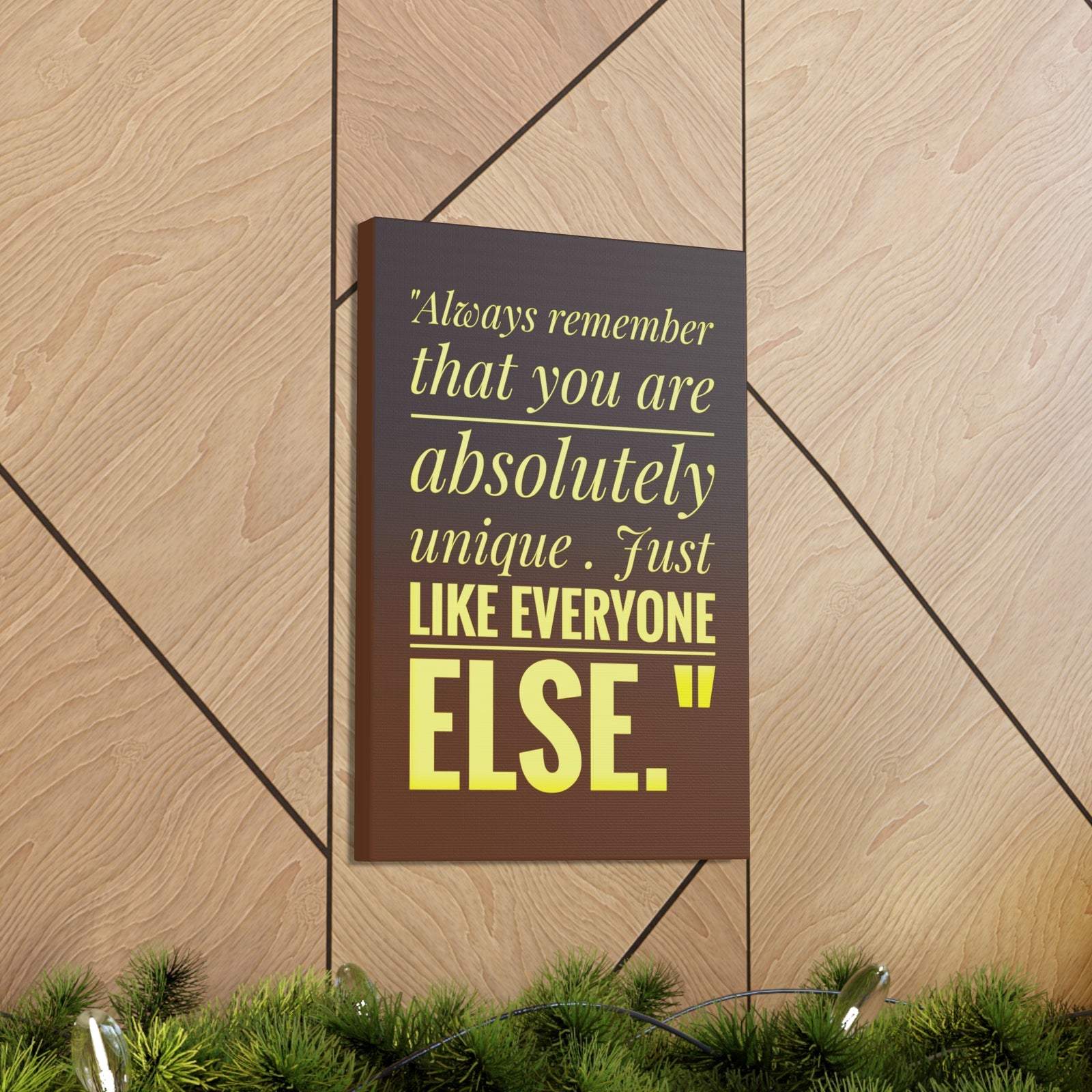 Inspirational Wall Art You Are Absolutely Unique Motivation Wall Decor for Home Office Gym Inspiring Success Quote Print Ready to Hang-Express Your Love Gifts