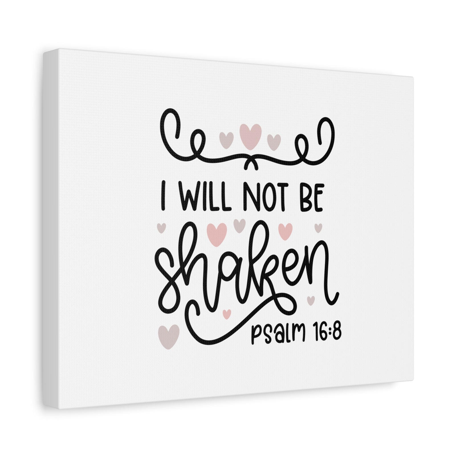 Scripture Canvas I Will Not Be Shaken Psalm 16:8 Christian Wall Art Bible Verse Print Ready to Hang-Express Your Love Gifts