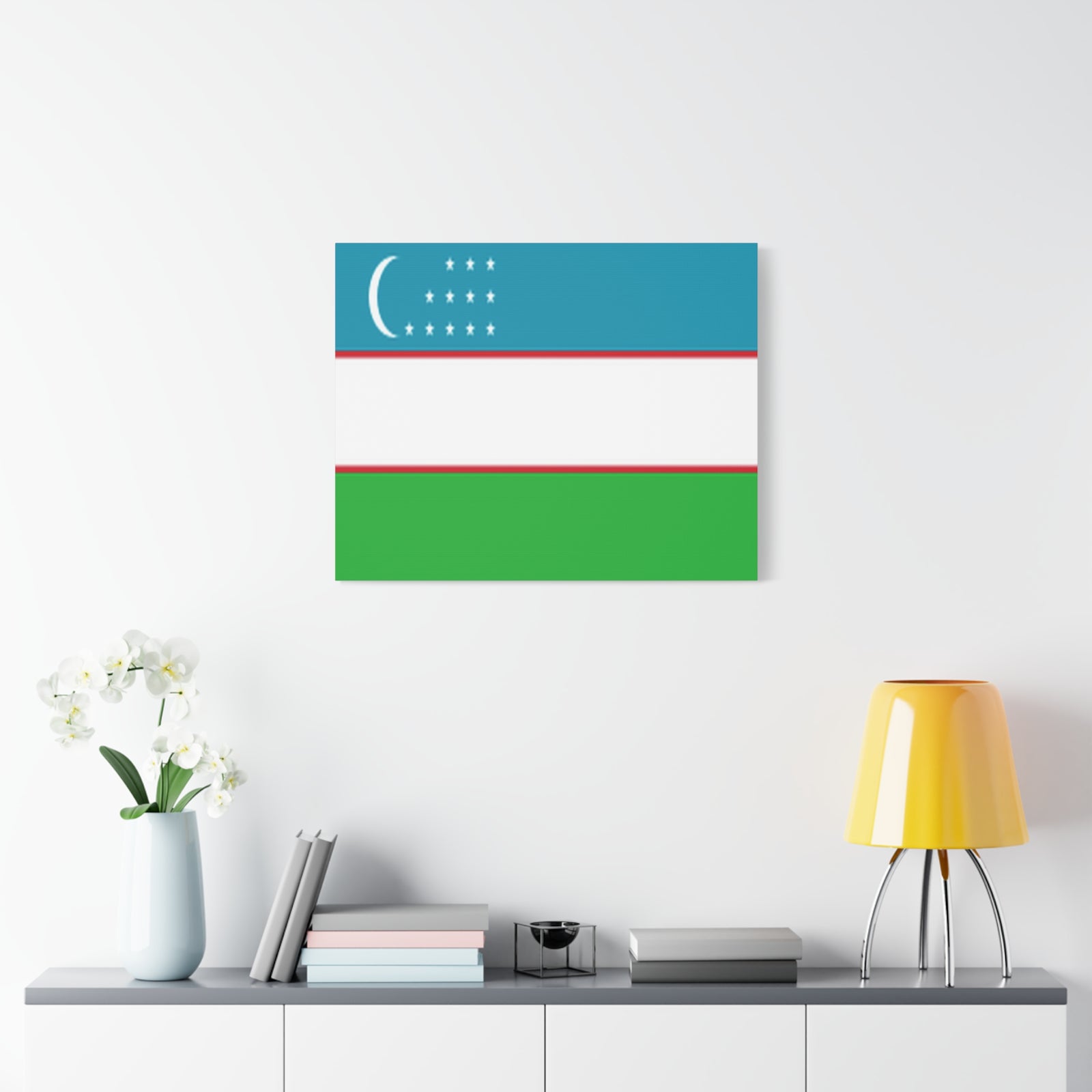 Uzbekistan Country Flag Canvas Vibrant Wall Art Unframed Home Decor-Express Your Love Gifts
