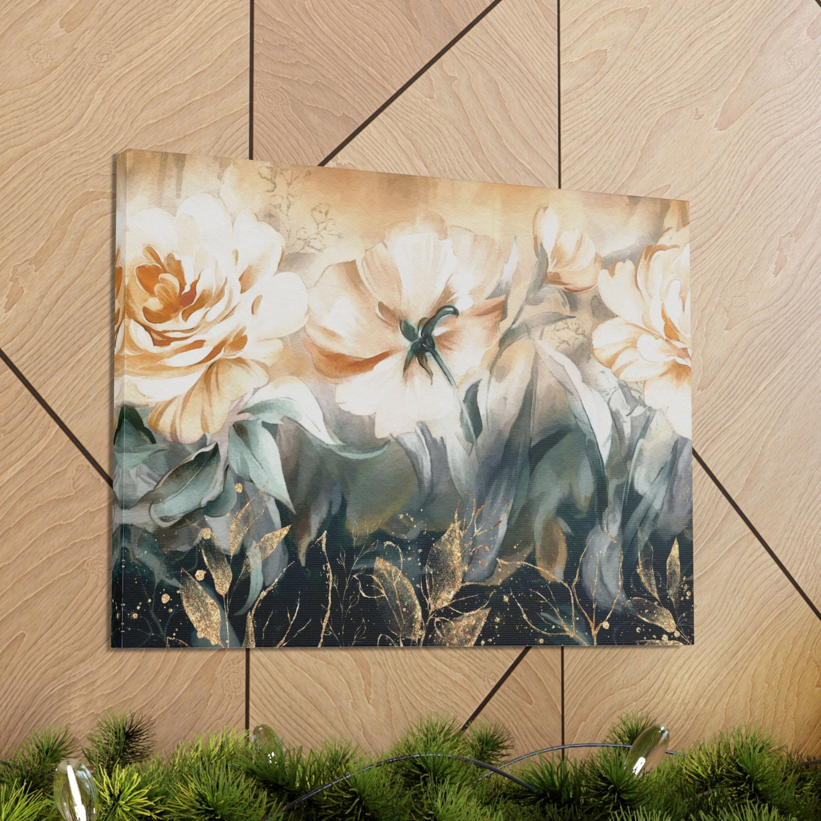 Oil Painting With Flower Rose Peonies Flower Canvas Wall Art for Home Decor Ready-to-Hang-Express Your Love Gifts
