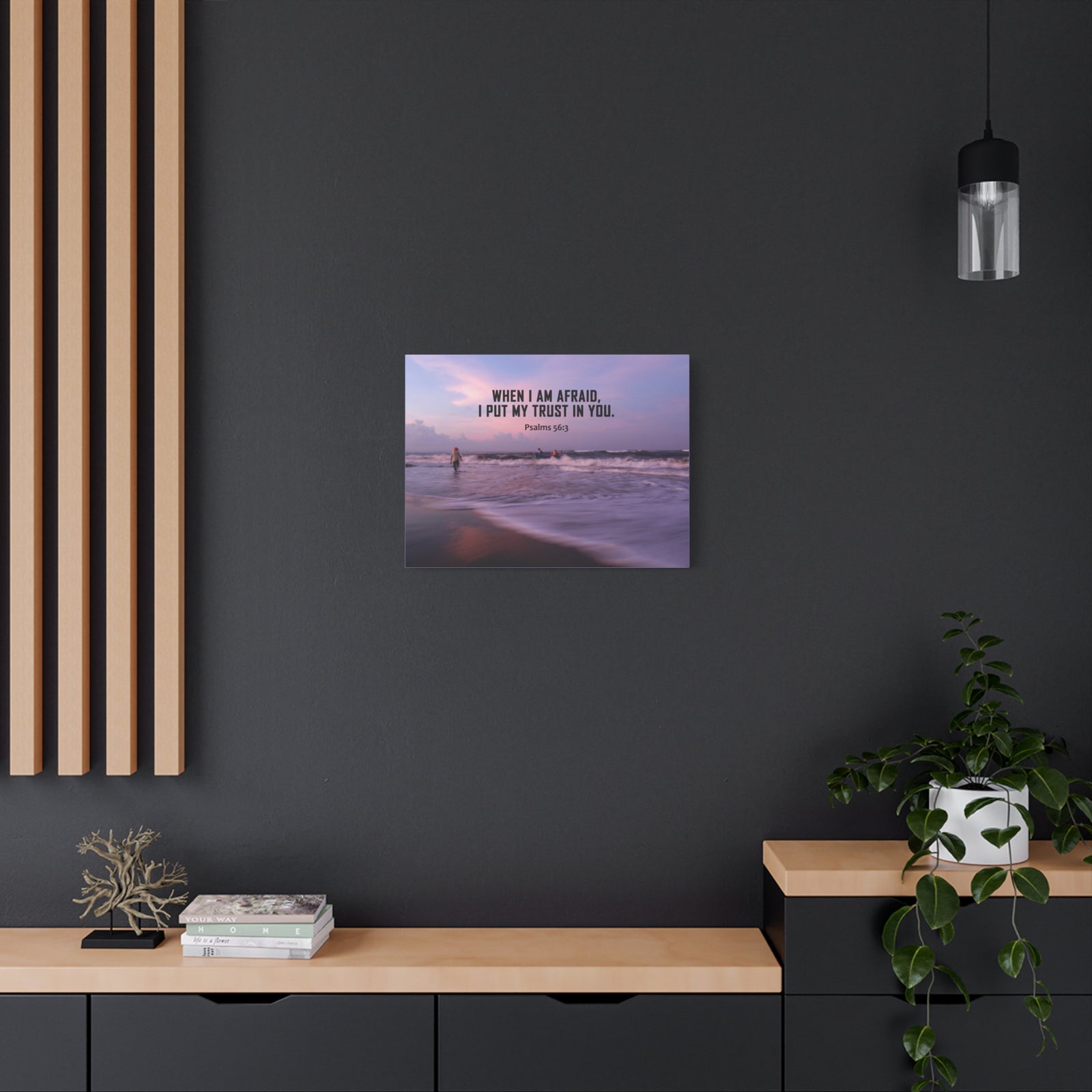Scripture Canvas My Trust In You Psalm 56:3 Christian Wall Art Bible Verse Print Ready to Hang-Express Your Love Gifts