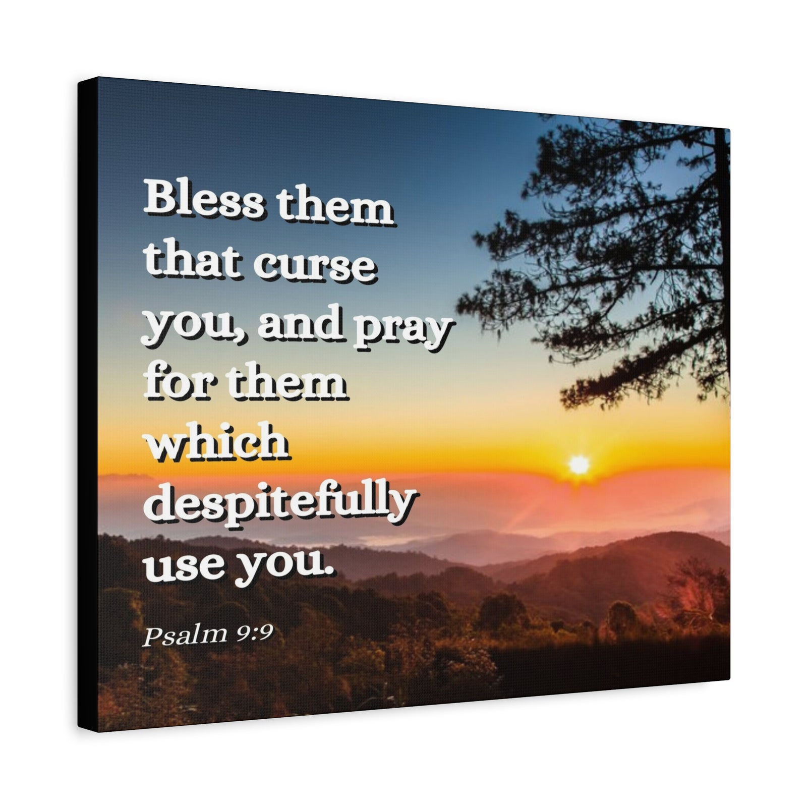 Scripture Canvas Times Of Trouble Psalm 9:9 Christian Wall Art Bible Verse Print Ready to Hang-Express Your Love Gifts