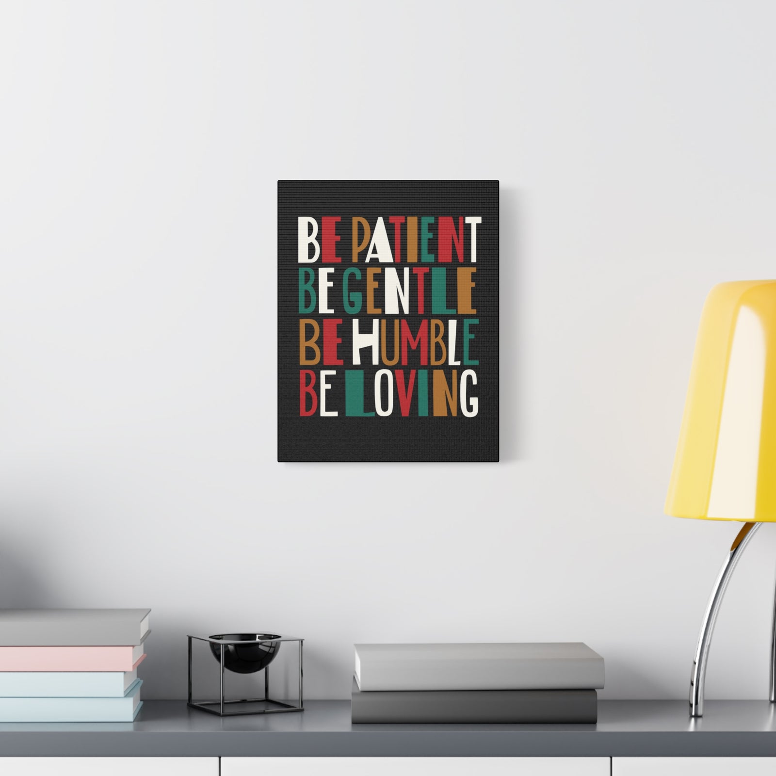 Scripture Canvas Be Patient Be Gentle 1 Timothy 6:11 Christian Wall Art Bible Verse Print Ready To Hang-Express Your Love Gifts