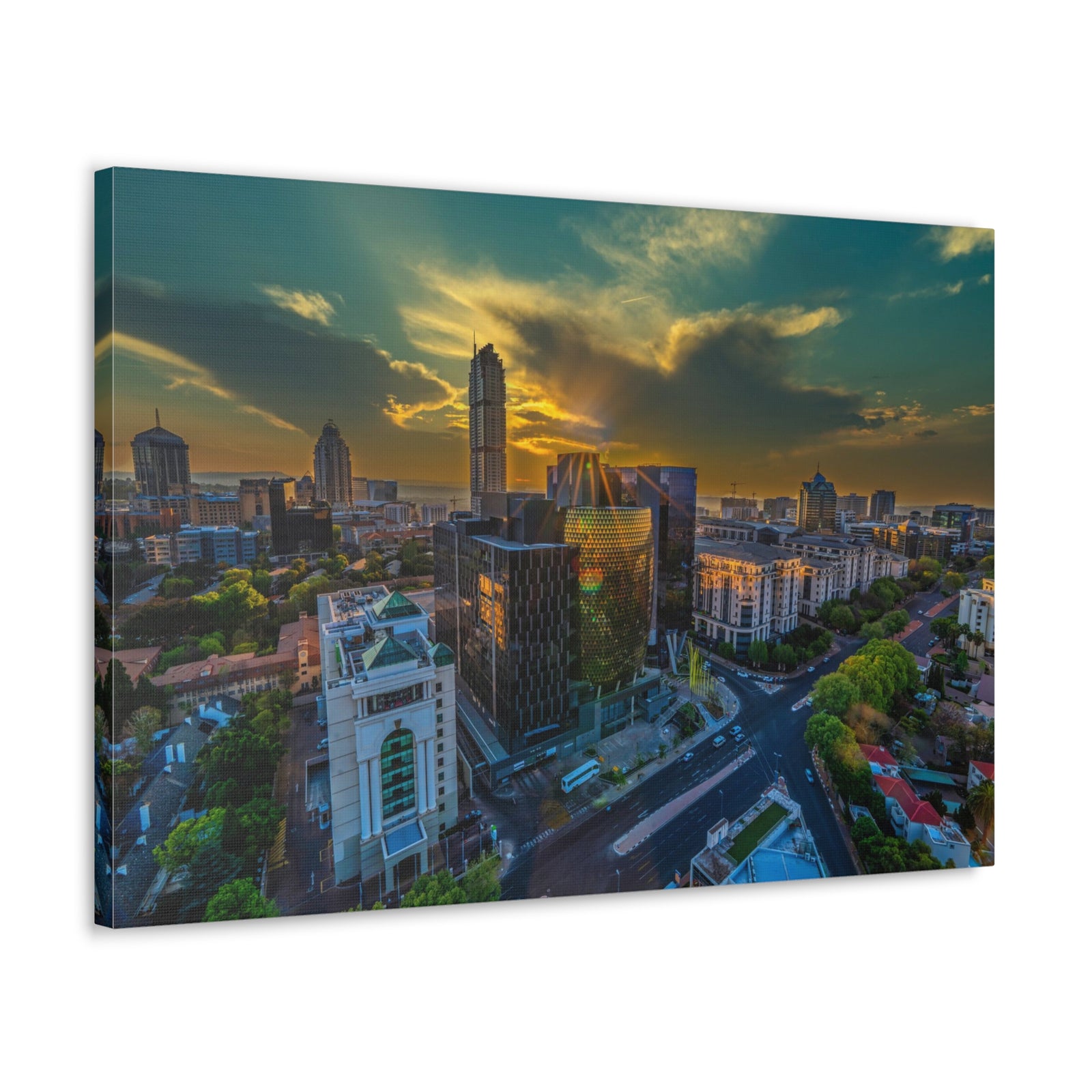 Johannesburg Daytime Skyline Canvas Artwork High-Quality Breathtaking Stunning Cityscape for Home Decor Ready to Hang-Express Your Love Gifts